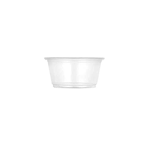 Premium Plastic Portion Cups with Lid (2 Oz.) 50 Pieces - Stackable, Leak-Proof & Crystal Clear, Perfect for Meal Prep, Snacks & Dips