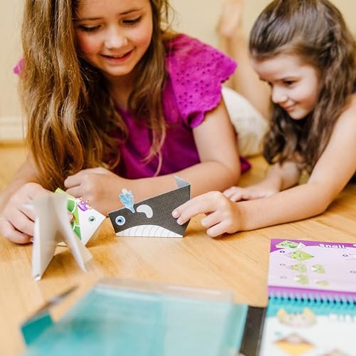 Melissa & Doug On the Go Origami Animals Craft Activity Set - 38 Stickers, 40 Origami Papers - Travel Activity, Arts And Crafts, kids for Ages 5+