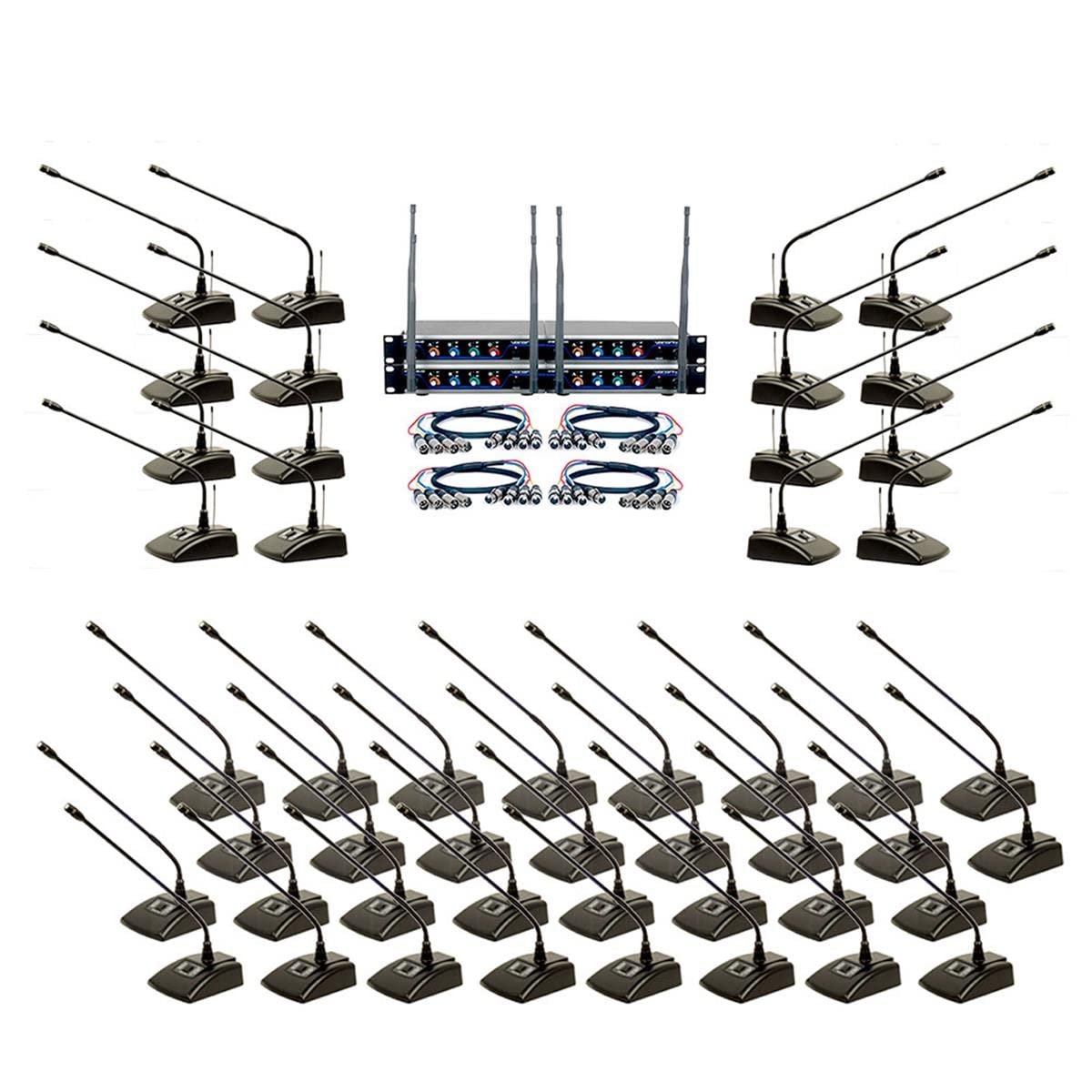 Digital-Conference-48-Extend - Expandable Plug &-Play Wireless/Wired Conference System with 48 Microphones