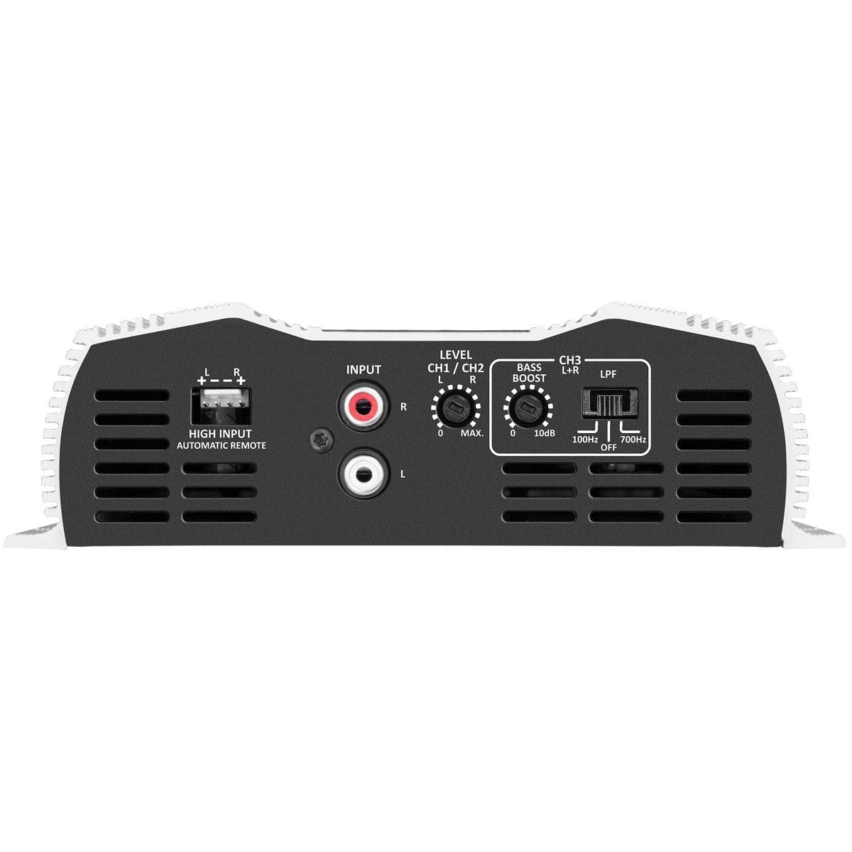 TARAMPS DS800X3.1 DS 800x3 800 Watts RMS 3 Channels 1 Ohm Amplifier Multichannel Class D Full Range, Crossover High/Low Pass Bridgedable, Aluminium, RCA, Car Show Power System