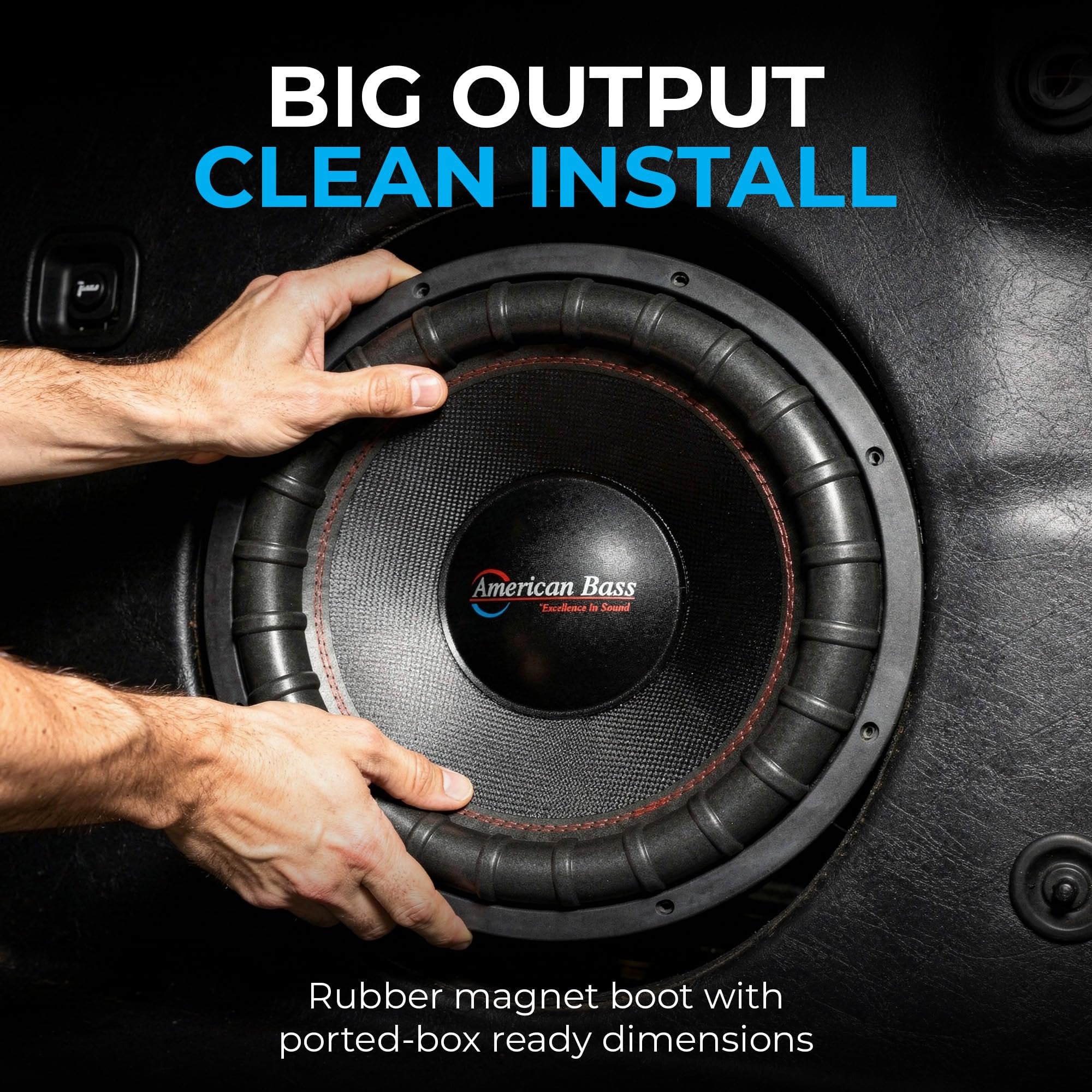 American Bass 15" Godfather Series Subwoofer, Dual 1-Ohm, 6000W Peak / 3000W RMS, High SPL Car Audio, 4” Coil, 400oz Magnet, Heavy Duty for Custom Subwoofer Car Audio Builds