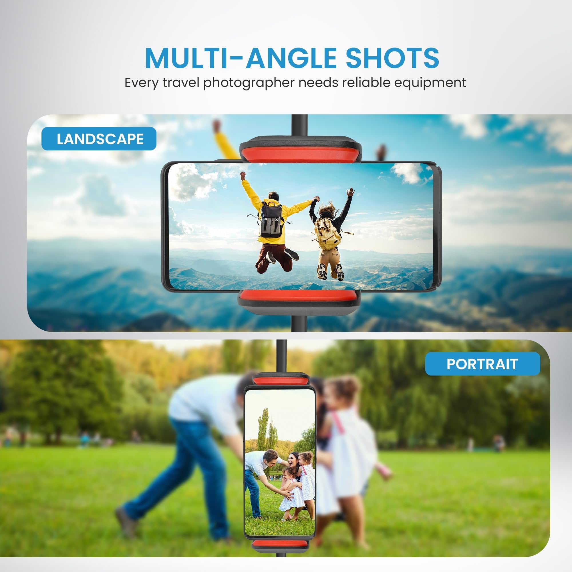 iDance MS1820 Universal Cell Phone Holder with Easy Lock and Bluetooth Remote Control Phone Mount with Clamp Camera and Mobile Phone Holder for Car