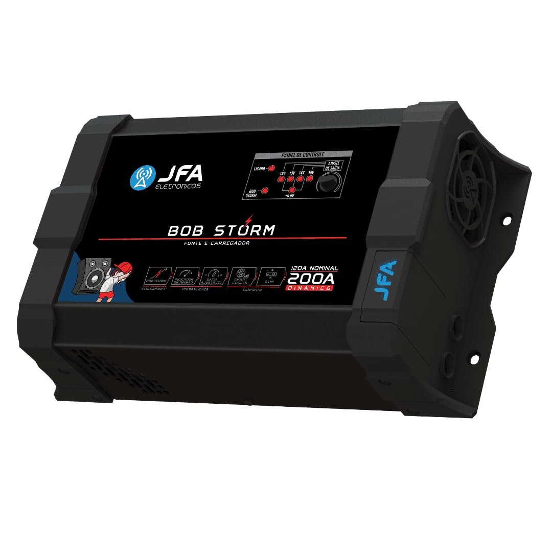 JFA BOB Storm Power Supply and Source Automotive Charger 200 Amperes SCI Bivolt Slim Shape Smart Cooler