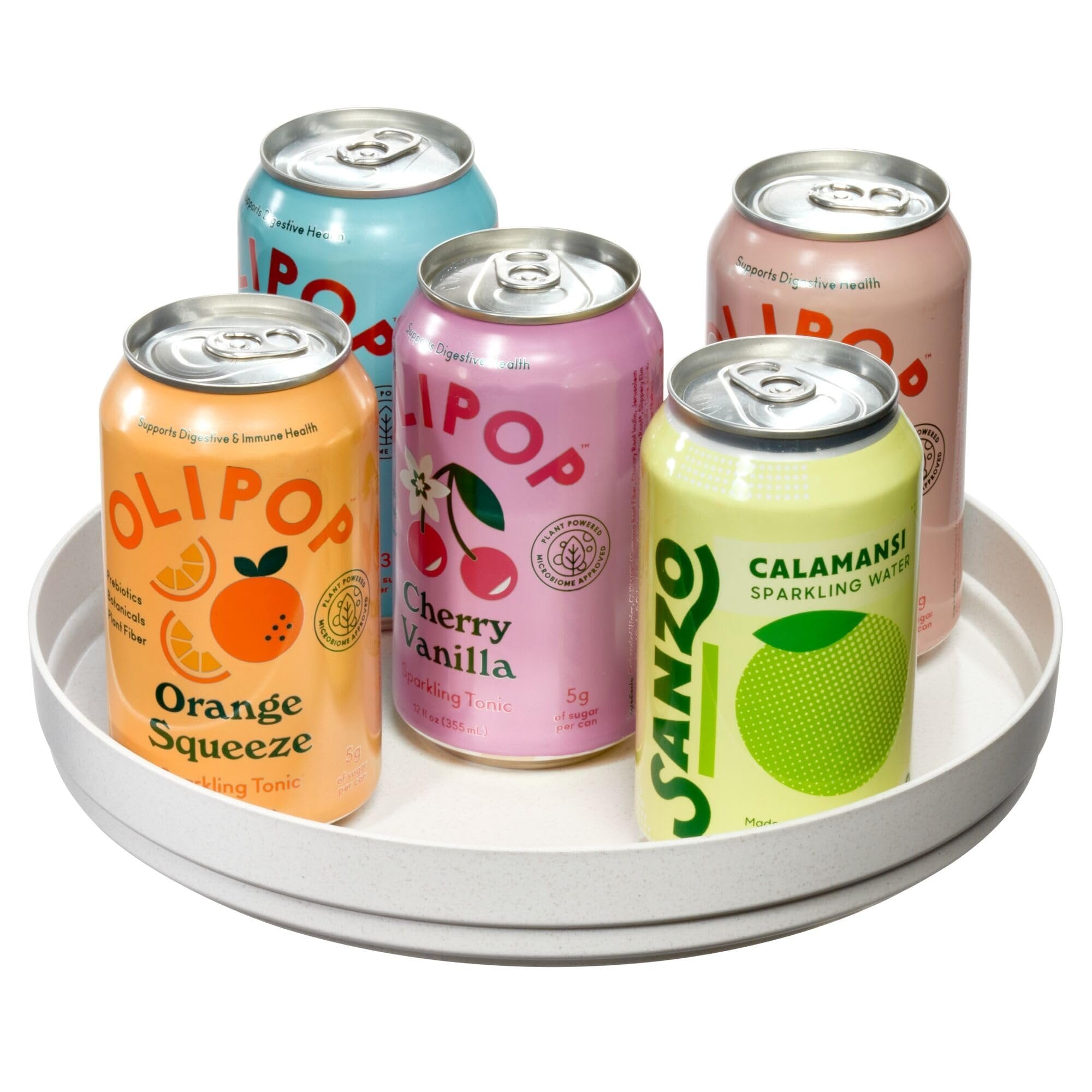 iDesign Recycled Plastic Lazy Susan Turntable Organizer, The Rosanna Pansino Collection – 10.03” L x 10.03” W x 1.73” H, Coconut