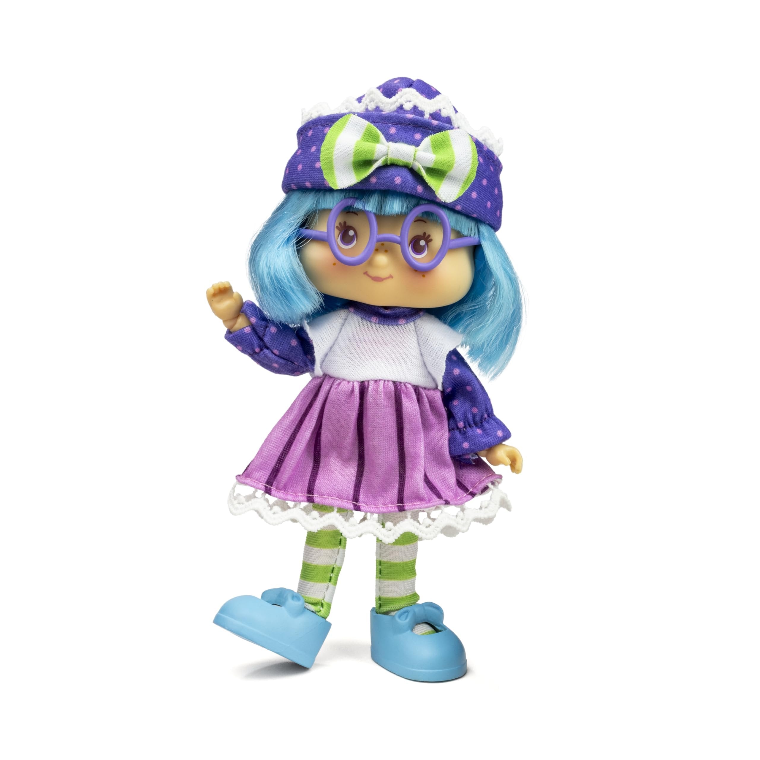 Strawberry Shortcake 'Limited Edition' Plum Pudding 5.5-inch Poseable Sweet Scented Fashion Doll with 4 Surprise Reveal Accessories