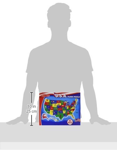 Melissa & Doug USA Map Floor Puzzle - 51 Pieces (2 x 3 feet) - FSC Certified