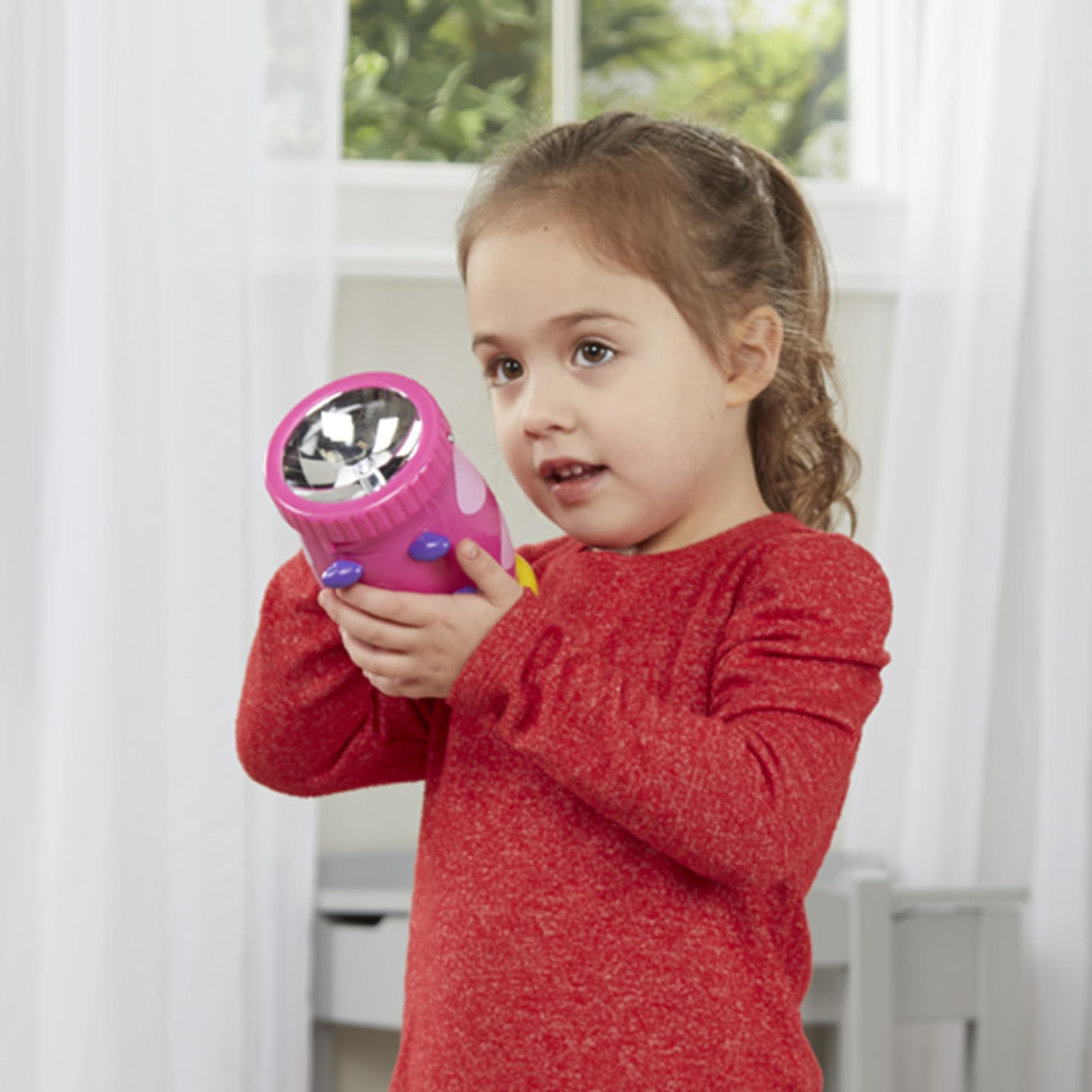 Melissa & Doug Sunny Patch Trixie Ladybug Flashlight With Easy-Grip Handle , Pink