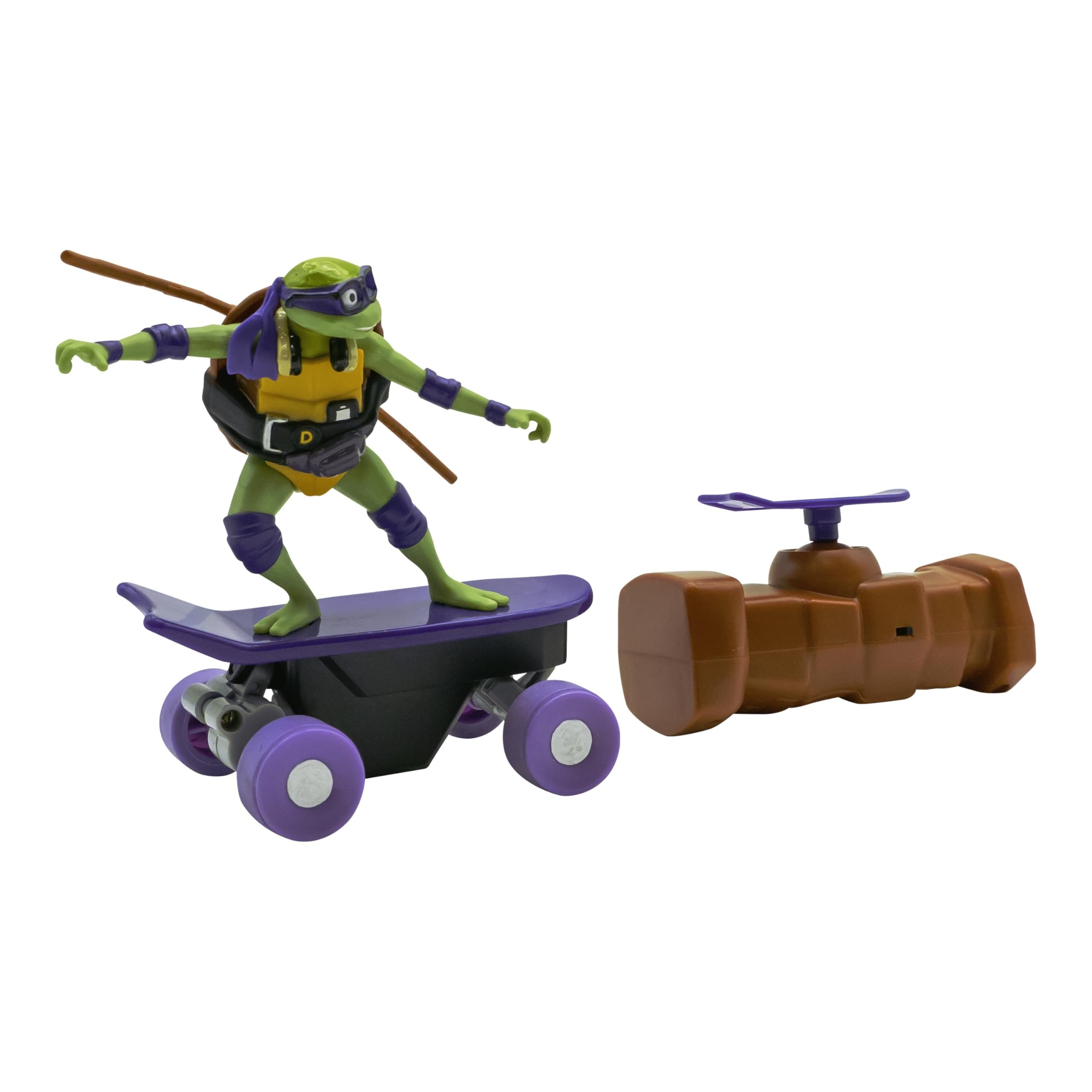 Teenage Mutant Ninja Turtles Toy, Donatello Half Pipe RC Skate Vehicle, Mutant Mayhem Remote Control TMNT Toy for Kids, Ages 3+