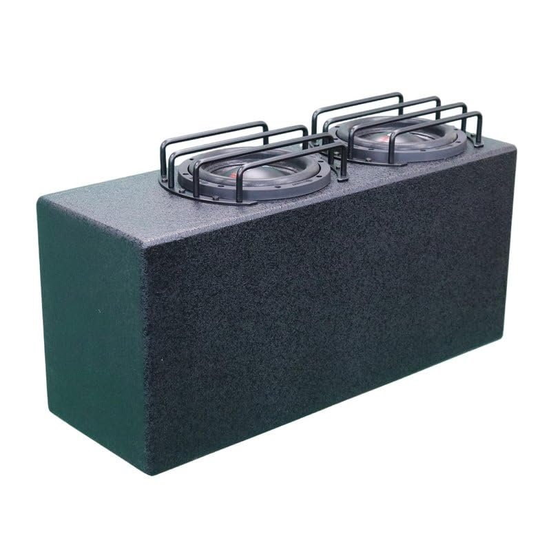 DEEJAY LED BANDIT2X6.5 Despacito Dual Two 6.5-inch Subwoofers in A Box Cabinet 800 Wrms 1600 Watts Peak with Grill Guard and Two Voice Coils 2 ohms Each