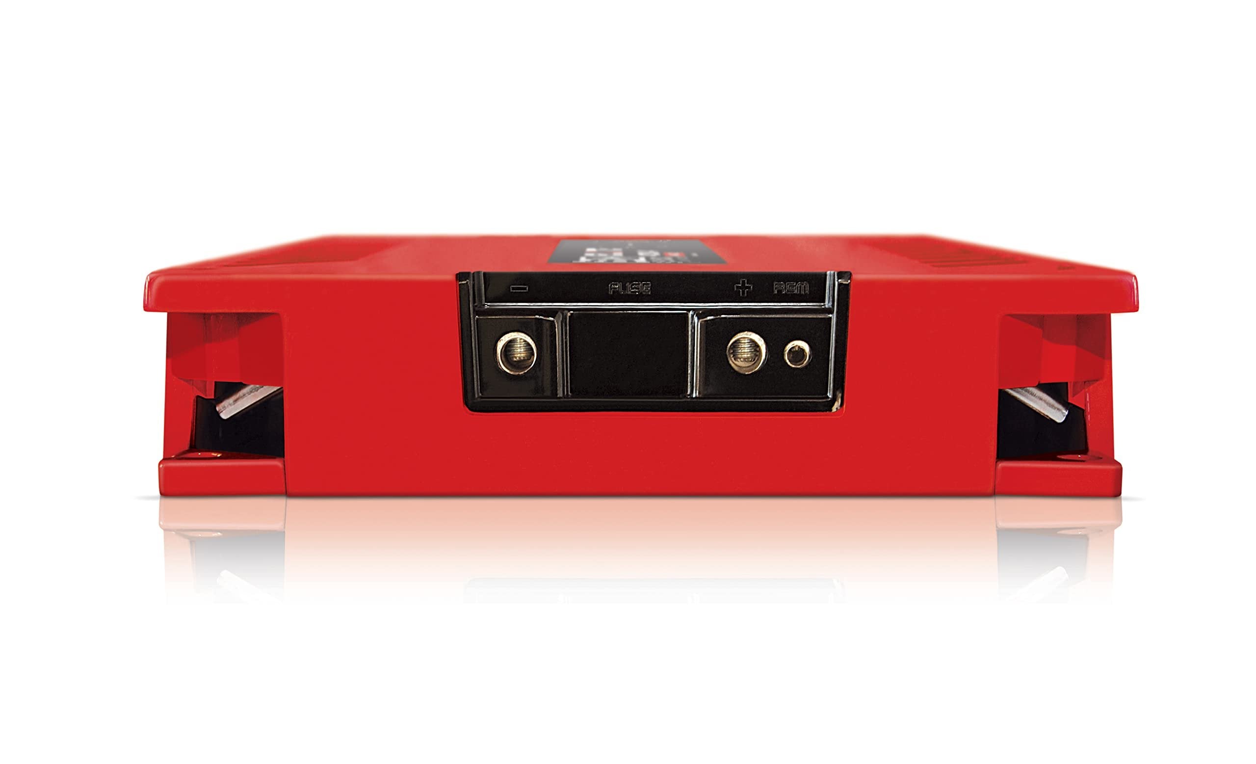 4-Ch. Vehicle Audio Bass Amplifier - 1000 Watts High-Powered Mono Bass Amplifier w/Subsonic Filter & Low Pass Filter Stable at 2 ohm, LED Indicators, Sound Specialization, Red - BANDA 4000.42OHMRED