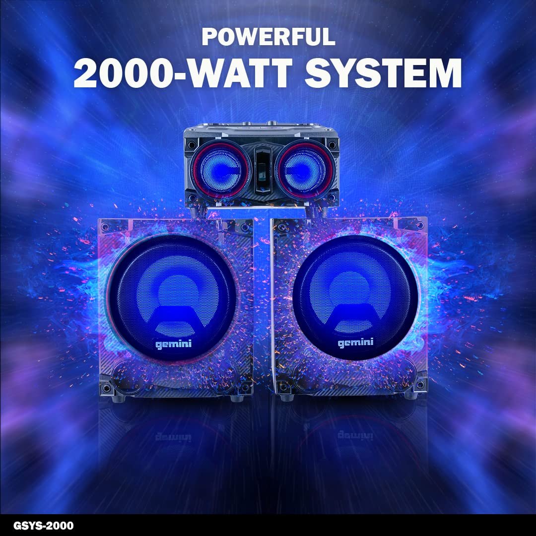 Gemini GSYS2000 Gemini Home Party SYS with 2X8 WOOFER