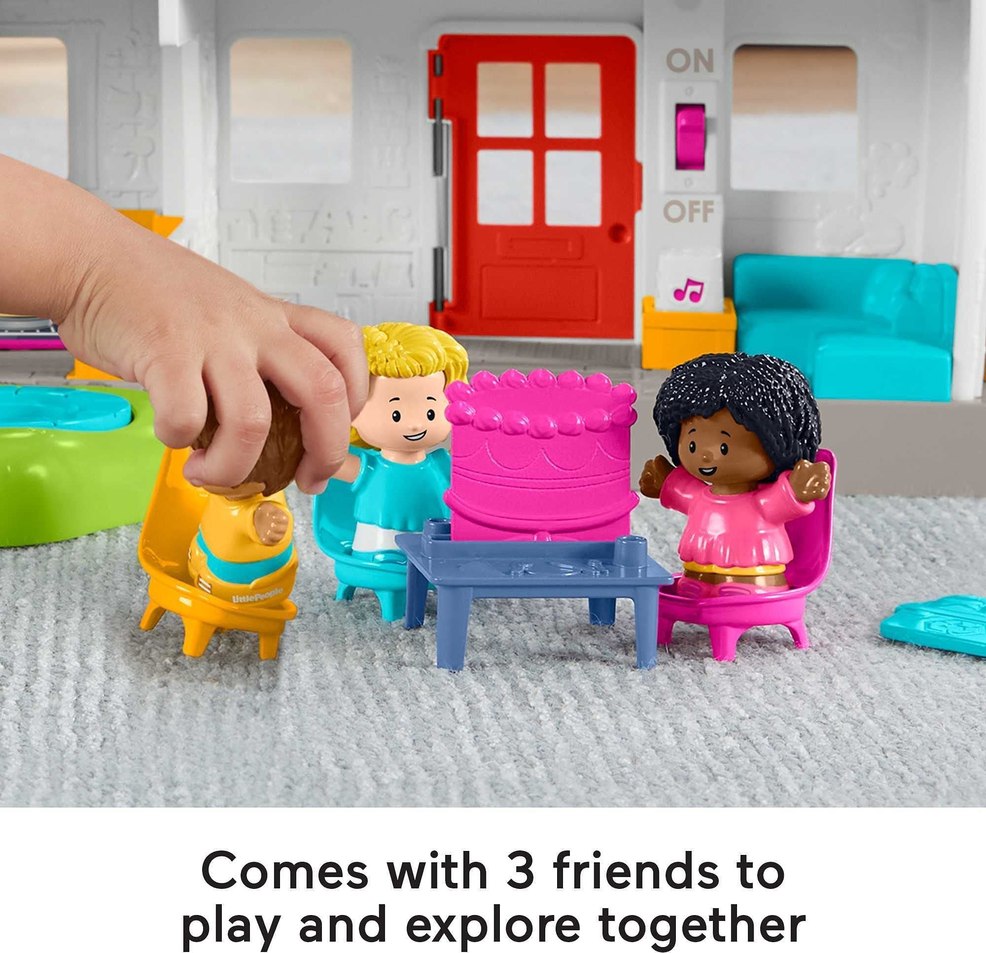 Fisher-Price Little People Toddler Learning Toy Friends Together Play House Set with Smart Stages for Pretend Play Kids Ages 1+ Years