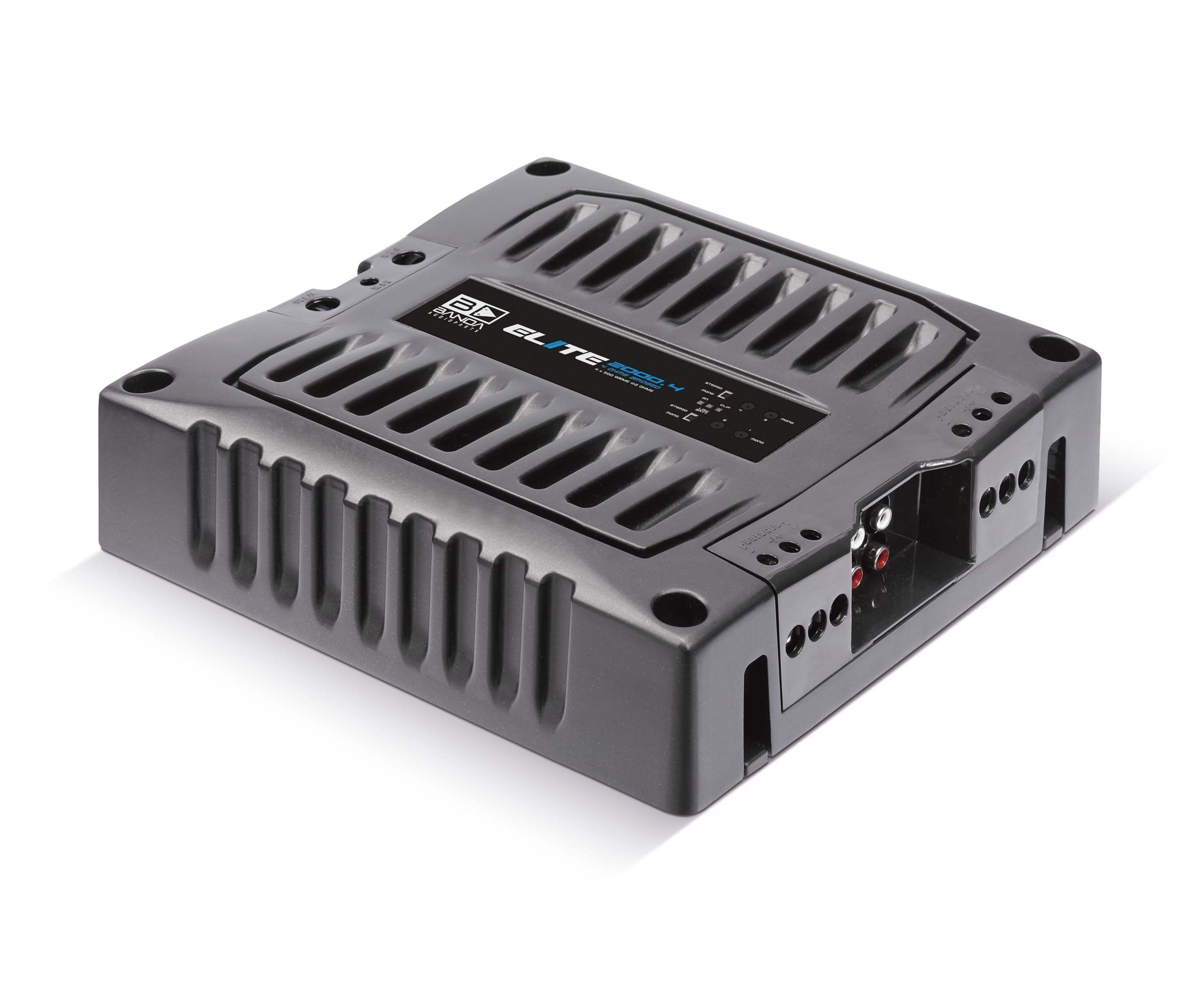 BANDA Audioparts ELITE2000.42OHMS Car Audio Amp 2-Ohm Elite 2000.4 Four Channel 500 Watts Max Class D Audio Amplifier Black - 2000.42OHM