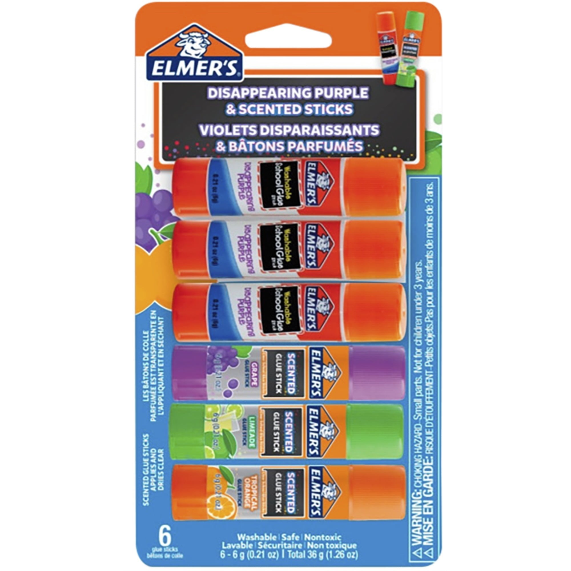 Elmer's Glue Stick Combo Pack - 0.21 oz, Pkg of 6