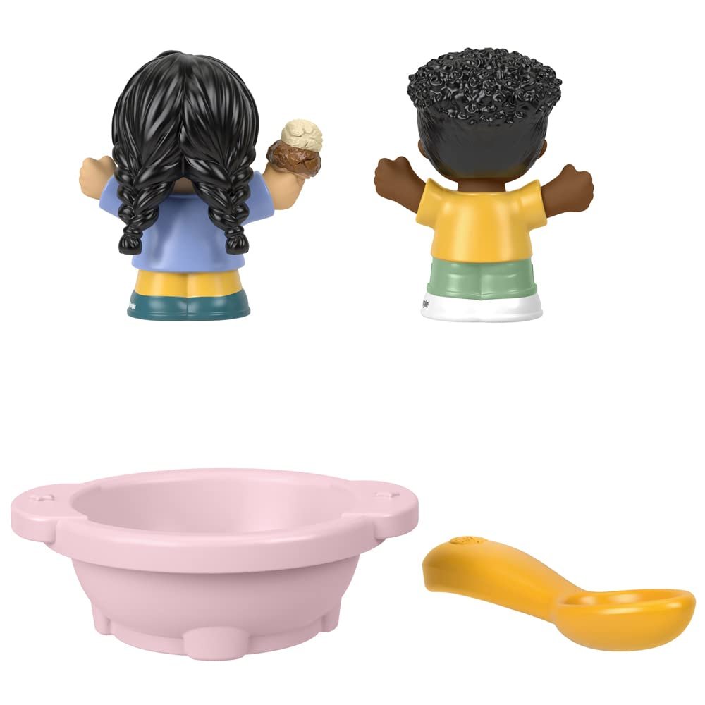 Fisher-Price Little People Dessert Time Figure Set - HHR46 ~ Includes 2 Little People Figures, 1 Ice Cream Bowl and 1 Spoon