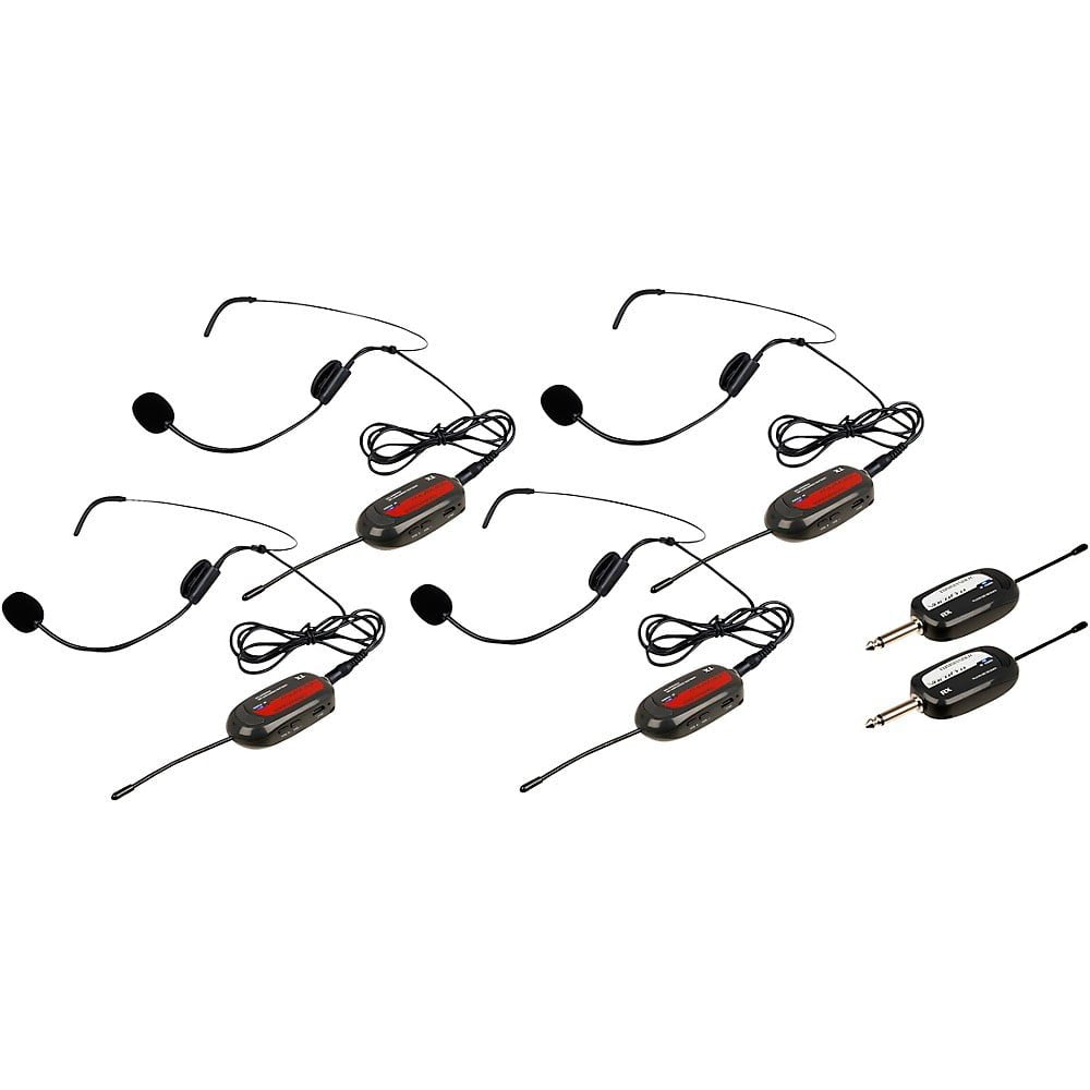 VocoPro 4 UHF Wireless Headset Mics with Receive Commander-Play-4