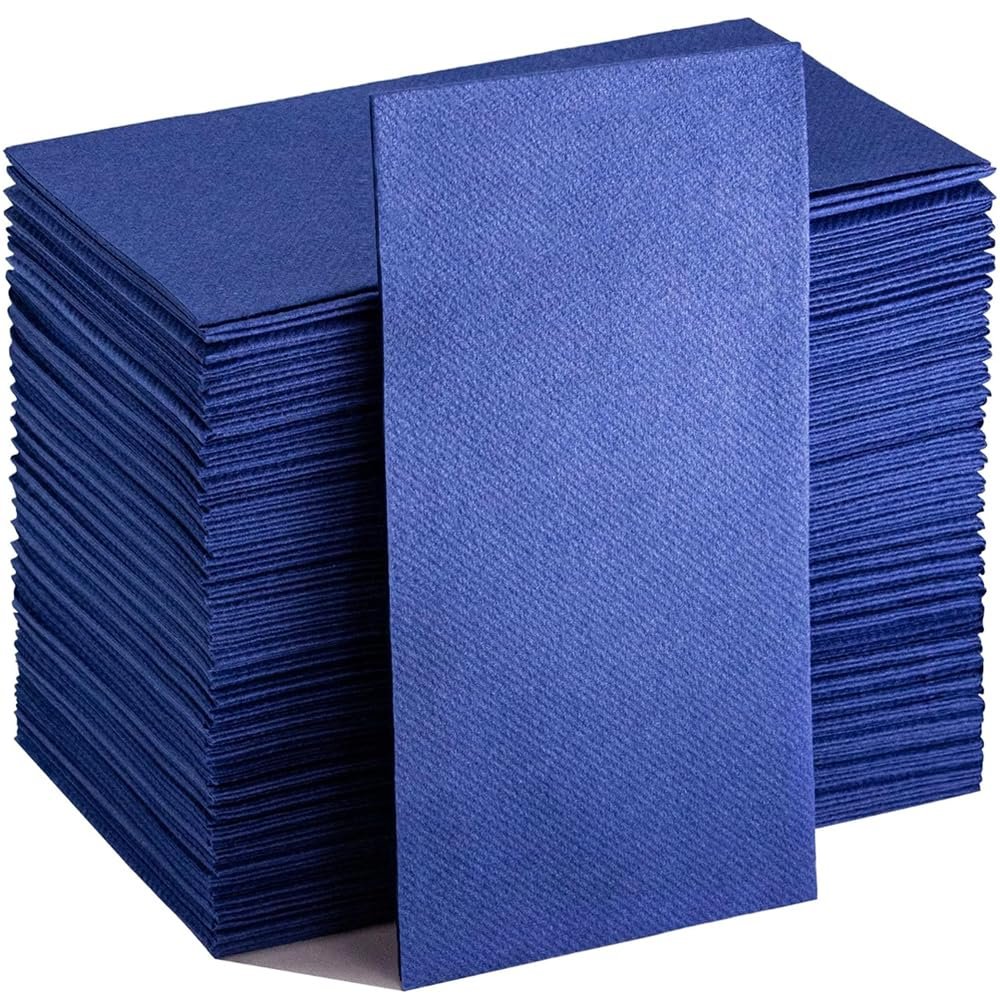 Premium Quilted Navy Cloth-Like Guest Paper Towel - (Pack of 30) - Elegant Design - Perfect for Bathrooms, Parties, and Special Events