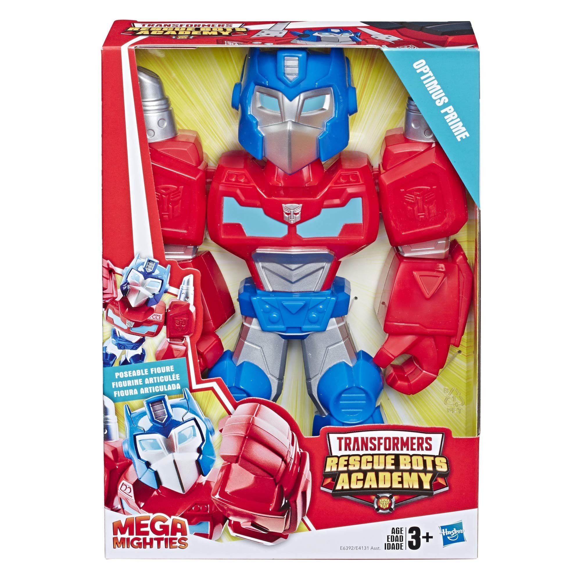 Transformers Optimus Prime Mega Mighties 10" Action Figure, Toys for Kids Ages 3 & Up
