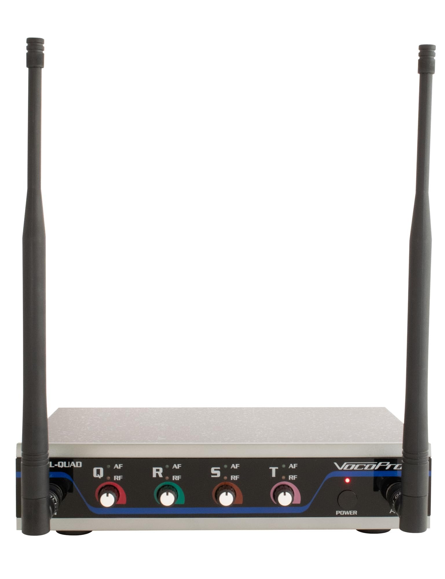 VocoPro Four Channel UHF Wireless Mic System with Headset and Lapel Mics