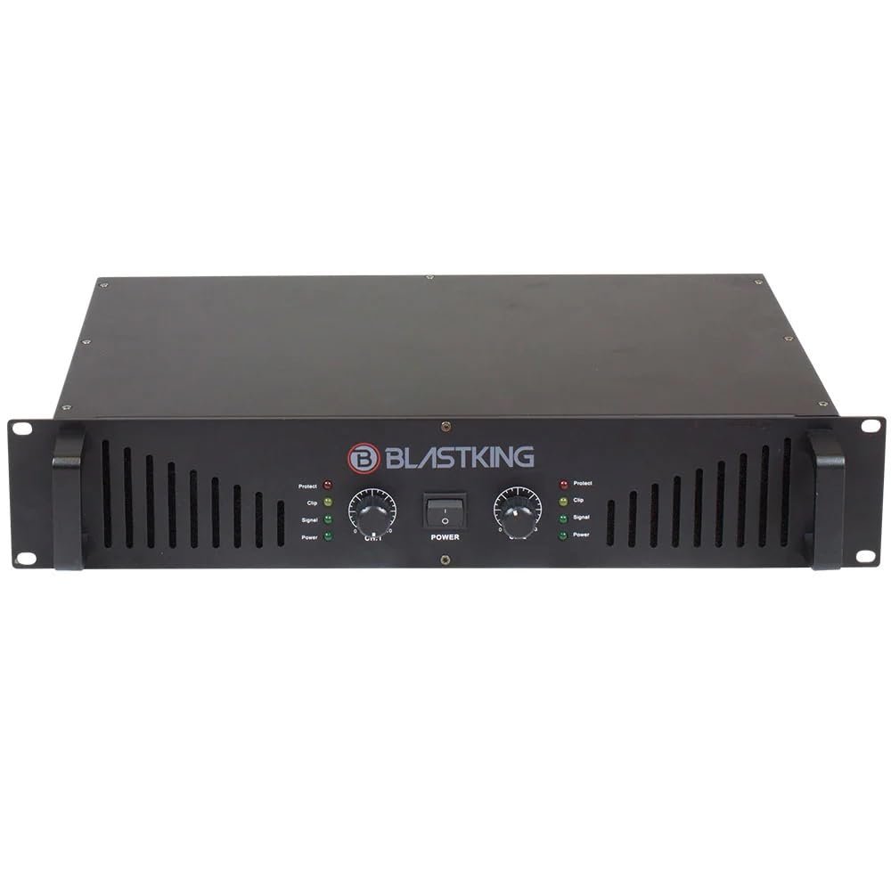 Blastking DP2000 Club Series Power Amplifier 250 Watt 2 Channel Reliable Versatile Pro Audio Equipment Self Protection Mode Against Overload