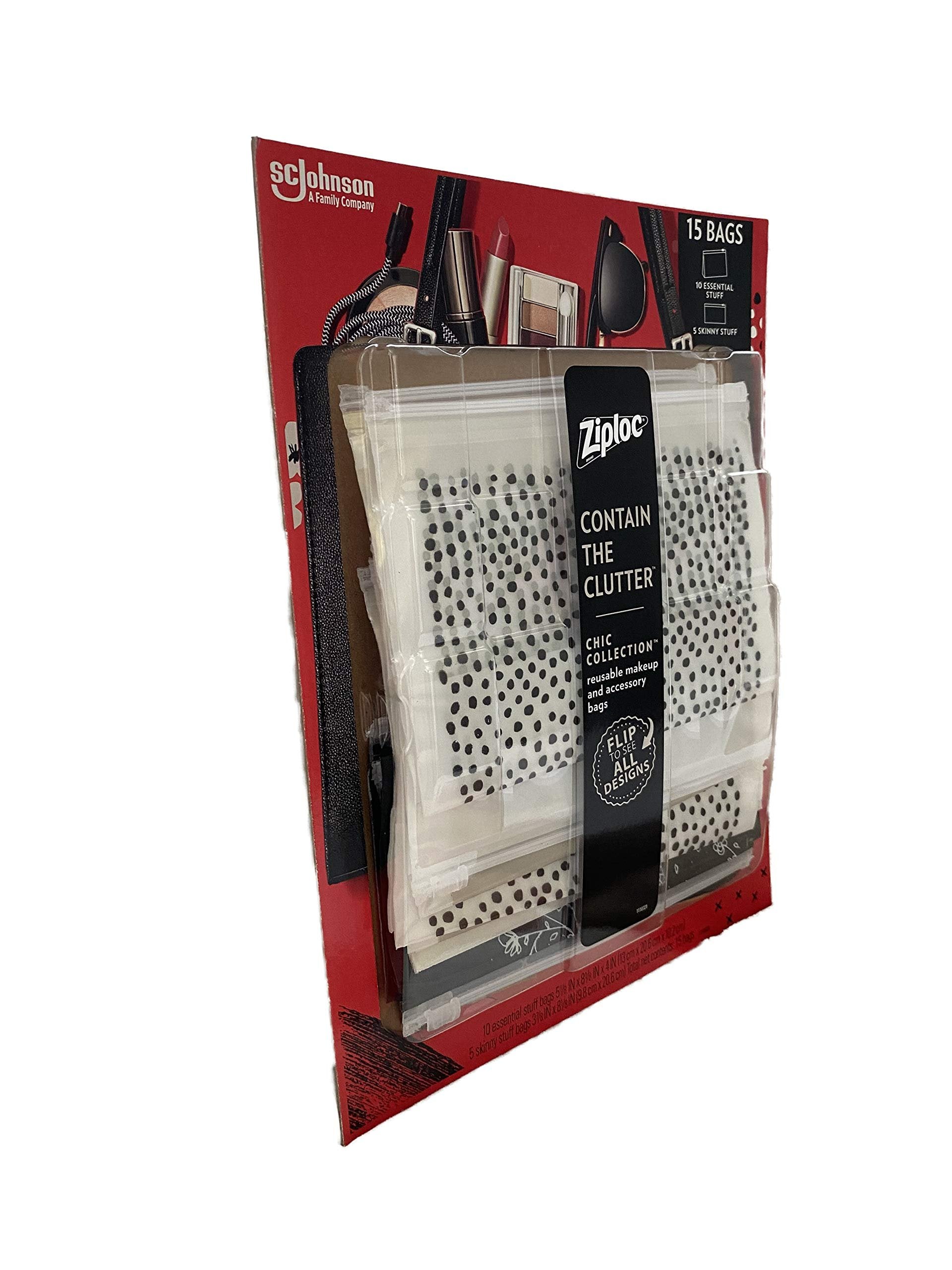 Makeup And Accessory Bags, Contain The Clutter, Use in Gym, Airport, Poolside, Desk, Date Night, Brushes, Lotion (15 Designs Bags) (Chic Collection)