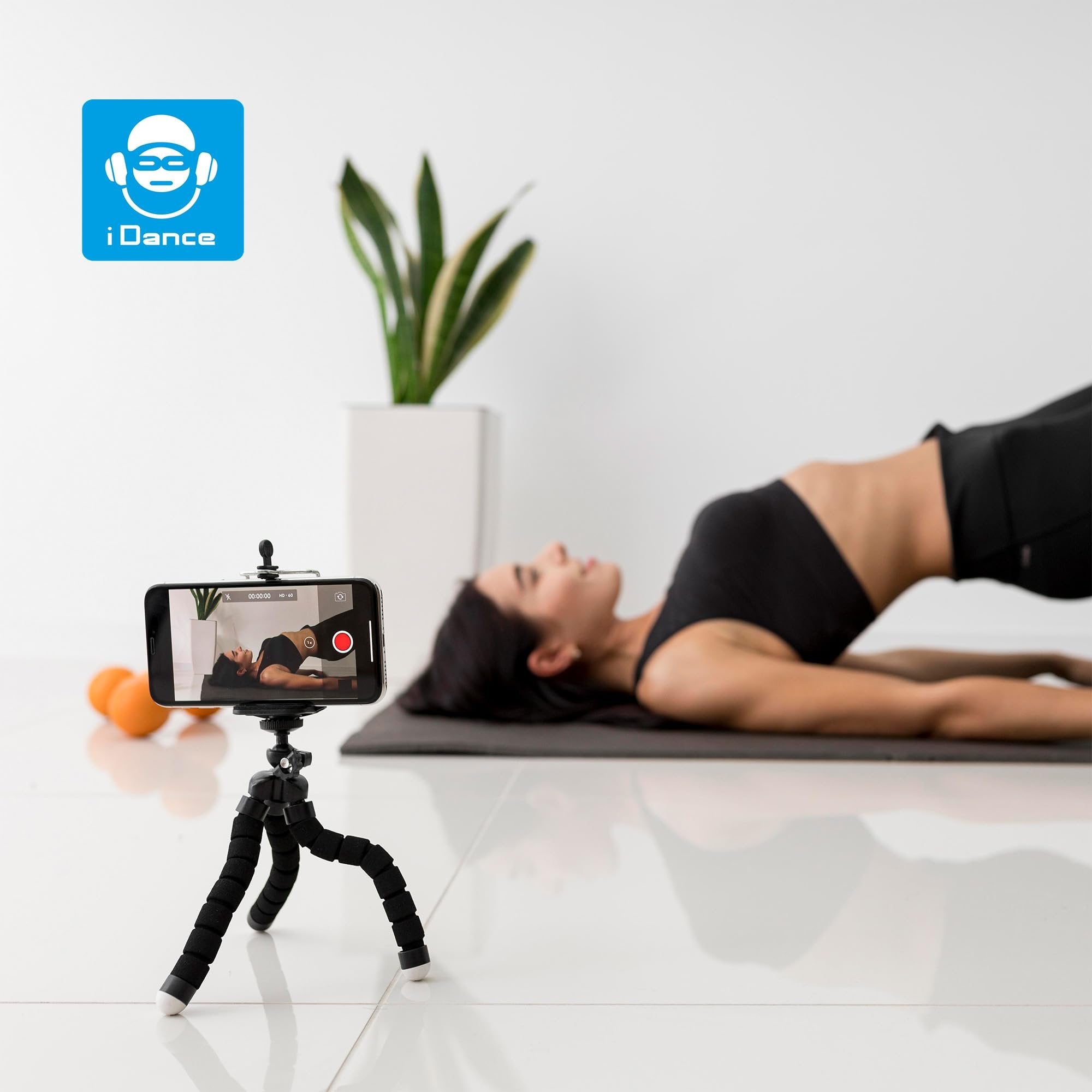 IDANCE Phone Tripod with Bluetooth Remote, 62" Flexible Tripod and Selfie Stick, Portable Tripod Universal Phone Holder Stand, Compatible with iPhone Android Phone