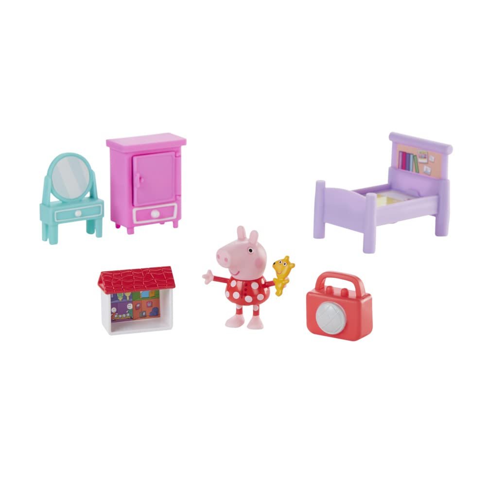 Peppa Pig Peppa's Adventures Bedtime with Peppa Accessory Set Preschool Toy, Figure and 5 Accessories, for Ages 3 and up