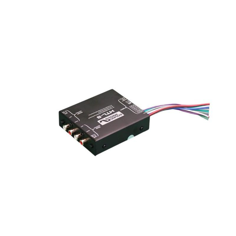 Sound Magus HTL8 4 Channel Line Level Adapter Switchable from 2 to 4 Channel Professional Car Stereo Speaker Level to RCA Converter Easy to Install