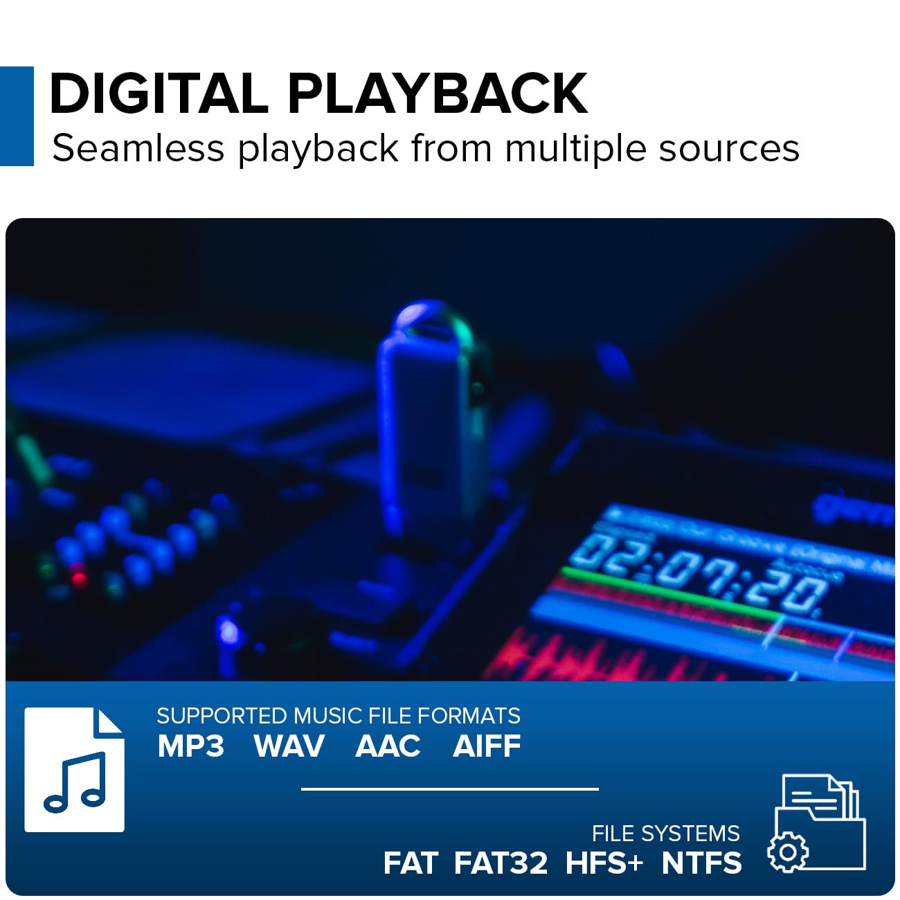 Gemini Sound MDJ-500 - Professional DJ Media Player, Compact Design with Full-Featured Performance, Compatible with Virtual DJ, Perfect for Beginners