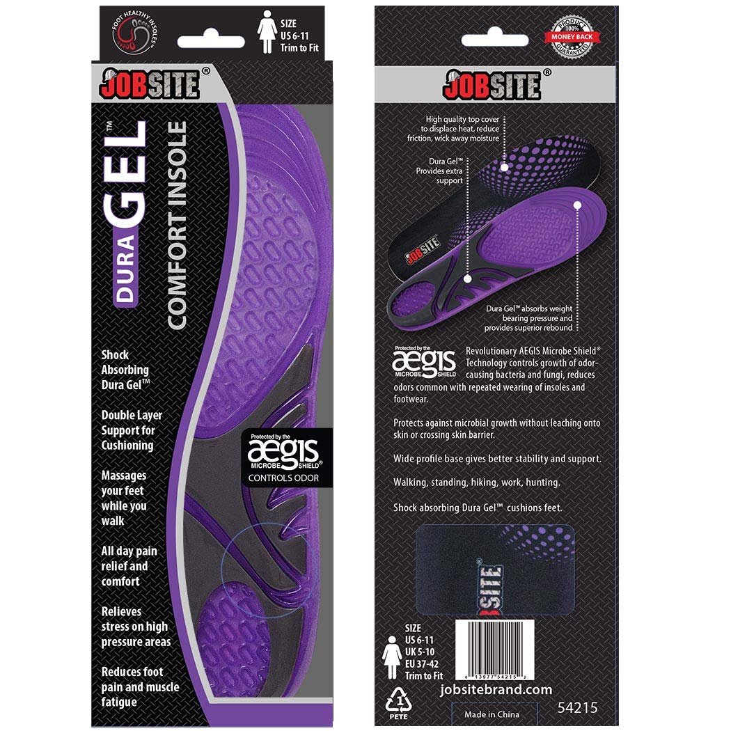 Dura Gel Insoles; Women 6-11; Trim to Fit; 1 Pr