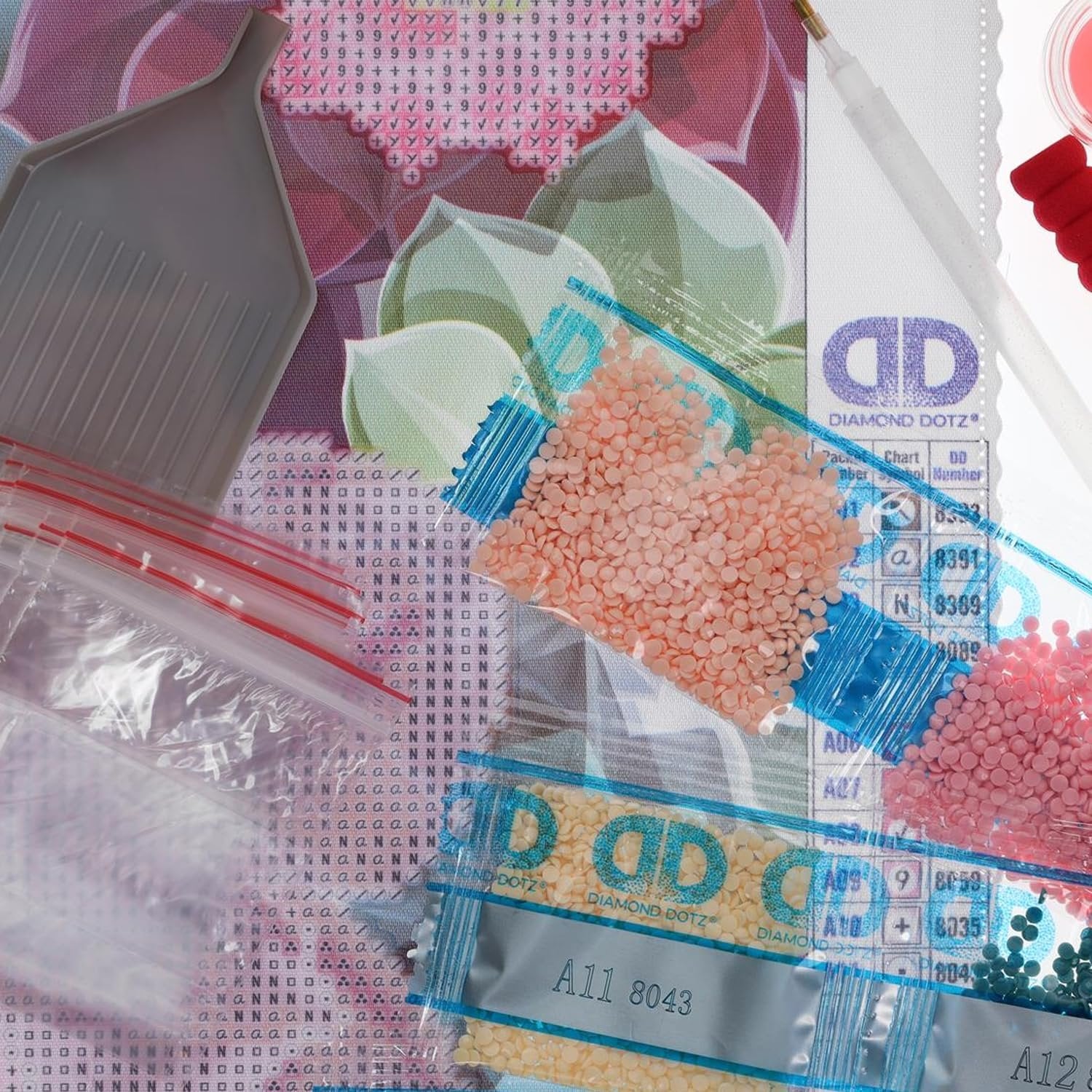 Leisure Arts DIAMND Art KIT 16X20 SG, Stained Glass Flower