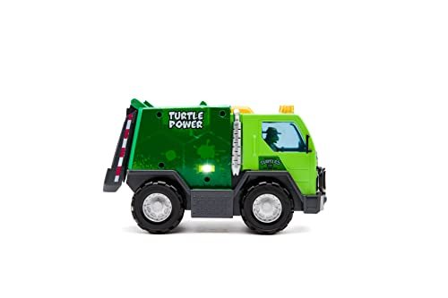 Teenage Mutant Ninja Turtles Toy, Thrash 'N' Battle Garbage Truck with 3 Sewer Cap Launchers, Lights & Sounds, TMNT Mutant Ninja Turtle Vehicle for Kids, Ages 3+