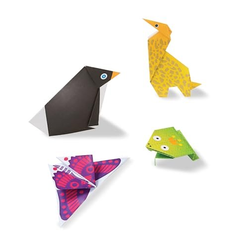 Melissa & Doug On the Go Origami Animals Craft Activity Set - 38 Stickers, 40 Origami Papers - Travel Activity, Arts And Crafts, kids for Ages 5+