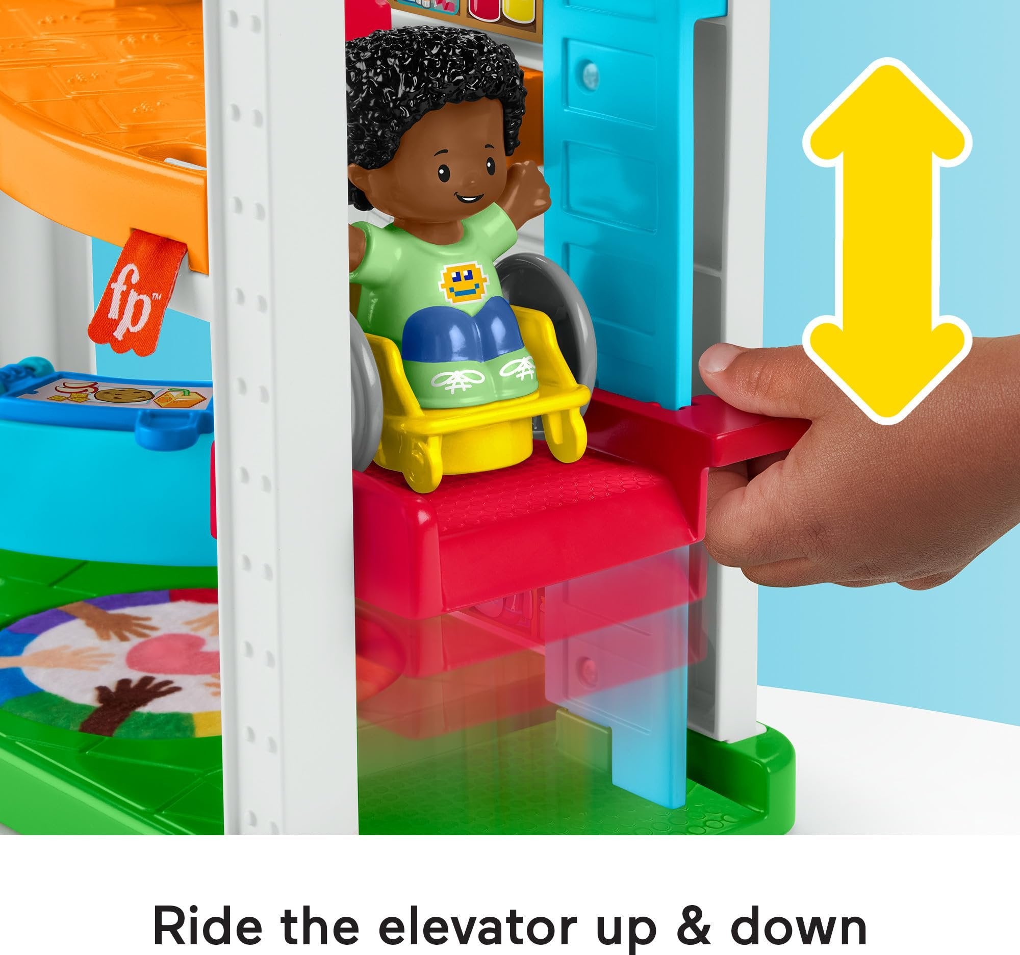 Fisher-Price Little People Toddler Playset Play for All School with 2 Figures & 2 Accessories for Preschool Pretend Play Ages 1+ Years