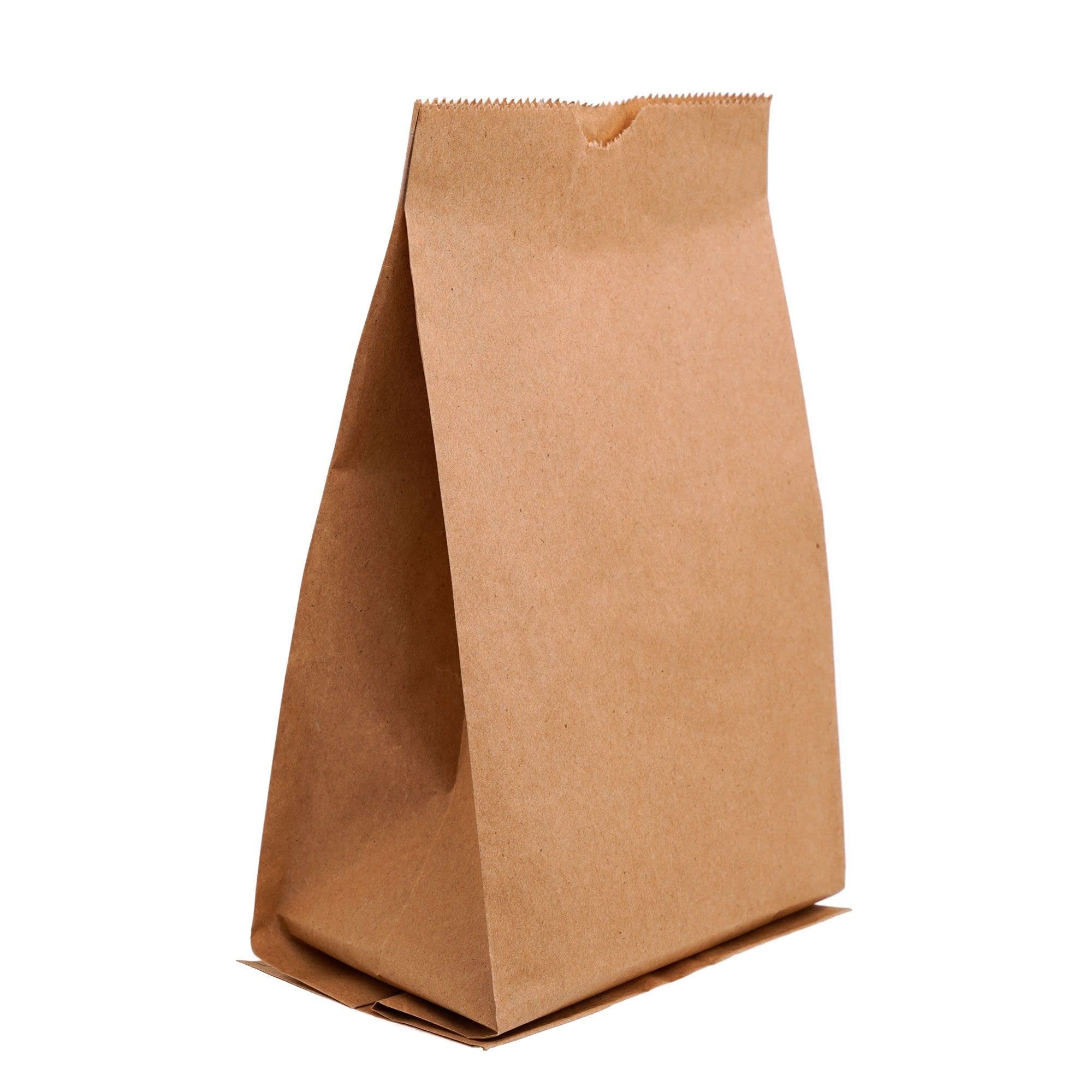 Nicole Home Collection Premium Paper Brown Lunch Bags - 5.125" x 3.125" x 10.63" (40 Pc) - Ideal for Work, School & Parties