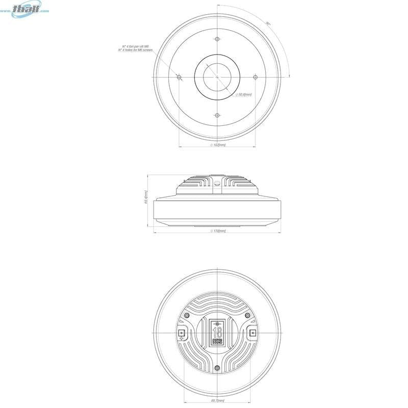 Eighteen Sound HD3020T-8 2-Inch HF Drivers 110 Watts RMS 220 Watts Peak Titanium Dome Over Pen Suspension Diaphragm Assembly 8-Ohms Pro Audio Components Speakers Drivers
