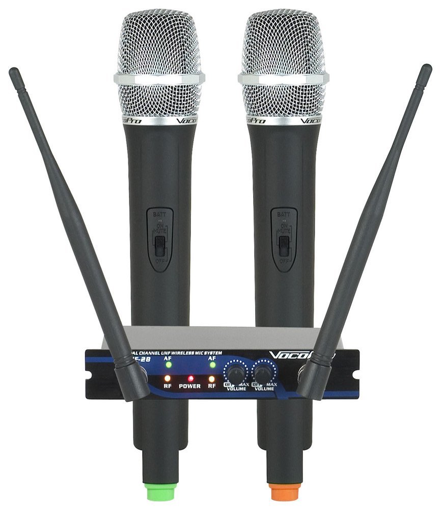 Dual Channel UHF Wireless Mic System, Frequency Sets: M, N