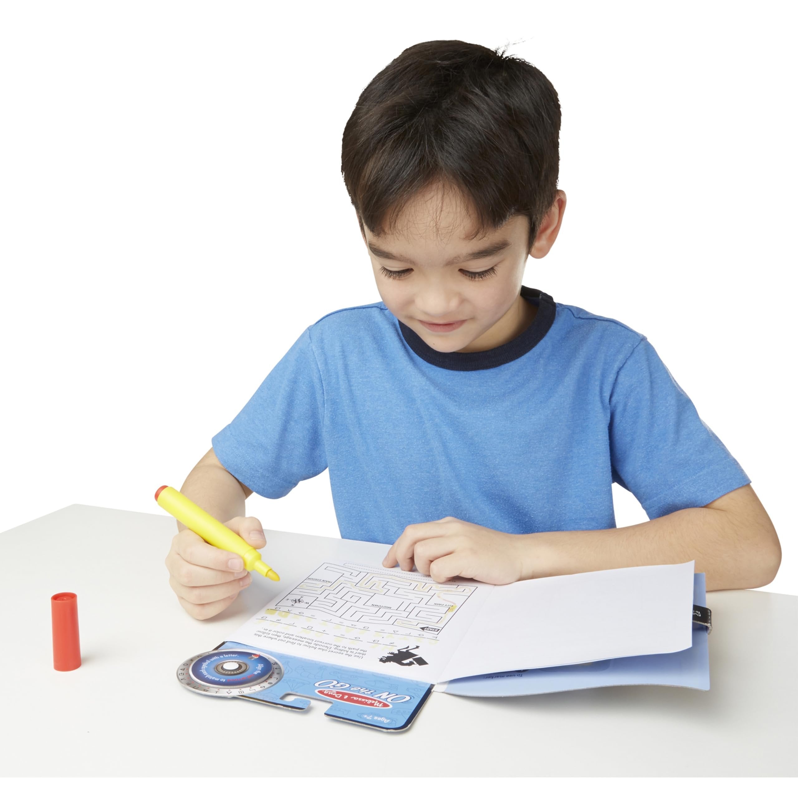 Melissa & Doug On the Go Spy Mystery Secret Decoder Book With Decoder Wheel and Magic-Reveal Pen