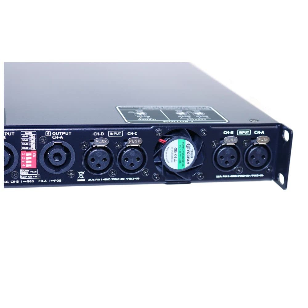 ANTAKIPRO AP-410 Professional High Power Audio Class-D Power Amplifier 4 x 2890 Watts @ 2 Ohms Per Channel with Dual Digital Signal LEDs 1 U Rack Mount
