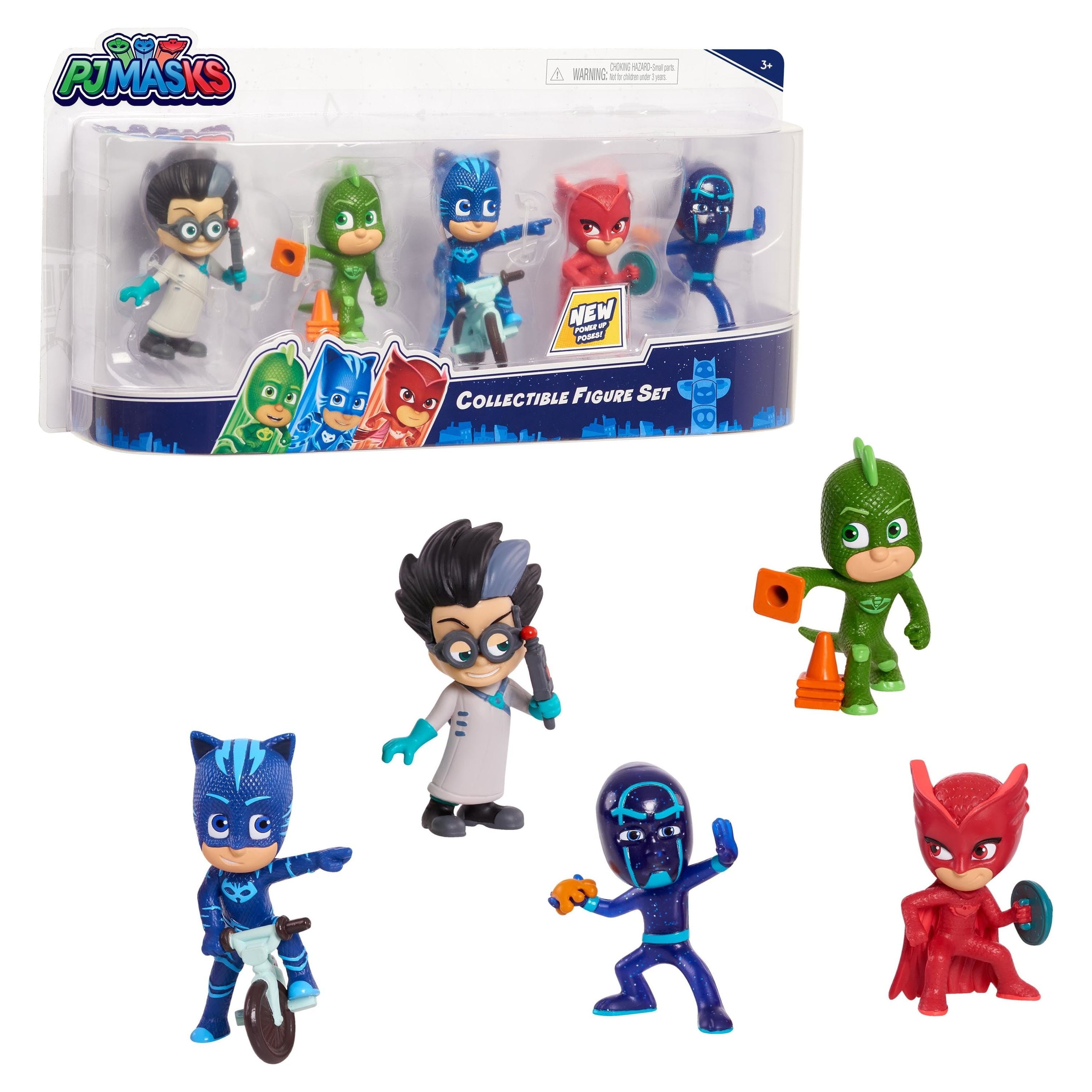 PJ Masks Collectible 5-Piece Figure Set,Catboy, Owlette, Gekko, Romeo, and Night Ninja, Kids Toys for Ages 3 Up, Gifts and Presents