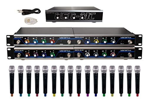 16 channel wireless microphone/USB interface package