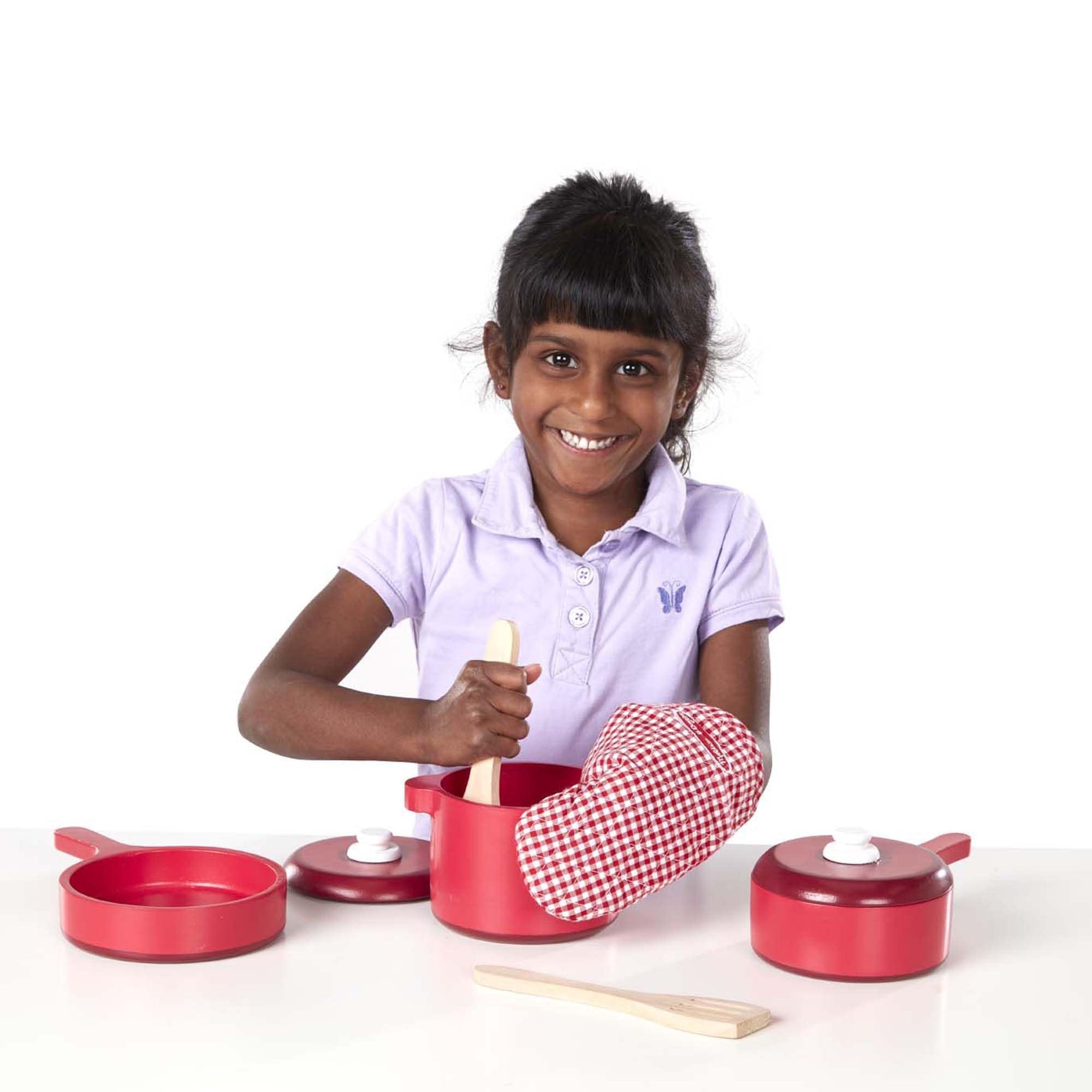 Melissa & Doug Wooden Toy Kitchen Accessory Set Pretend Play Play Food 3+ Gift for Boy or Girl