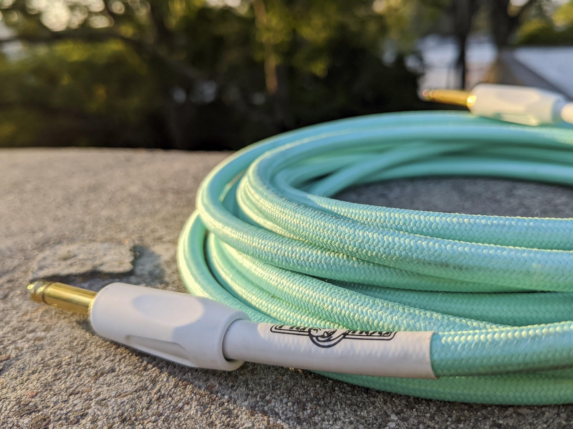 Pig Hog PCH20SG 1/4" to 1/4" Seafoam Green Guitar Instrument Cable, 20 Feet