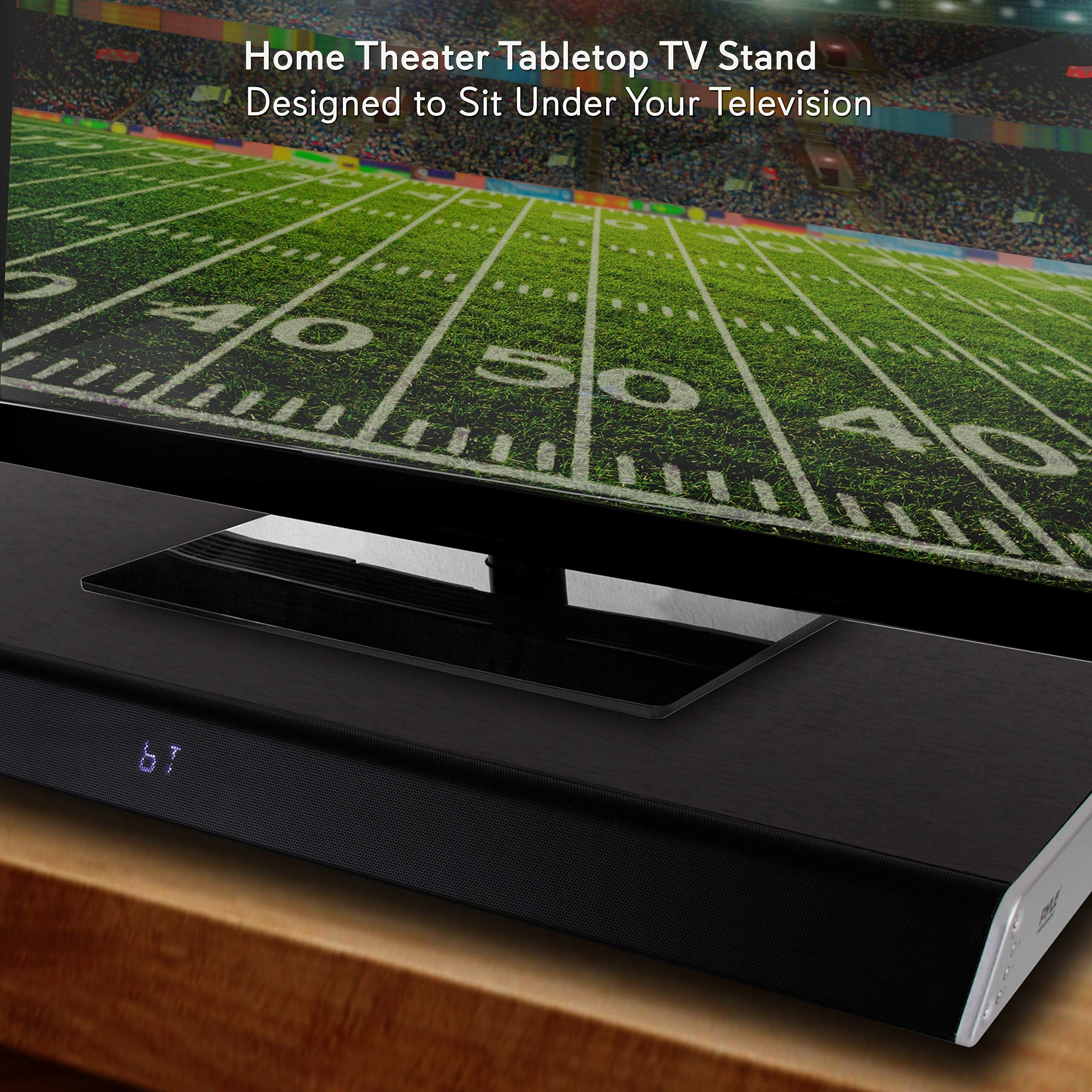 Pyle Surround Sound TV Sound Bar - Bluetooth Compatible Wireless Soundbar For TV w/ Built in Subwoofer Speaker - Television Sound Bar System w/ LCD/Optical Audio/RCA/AUX/USB/Coaxial PSBV620BT