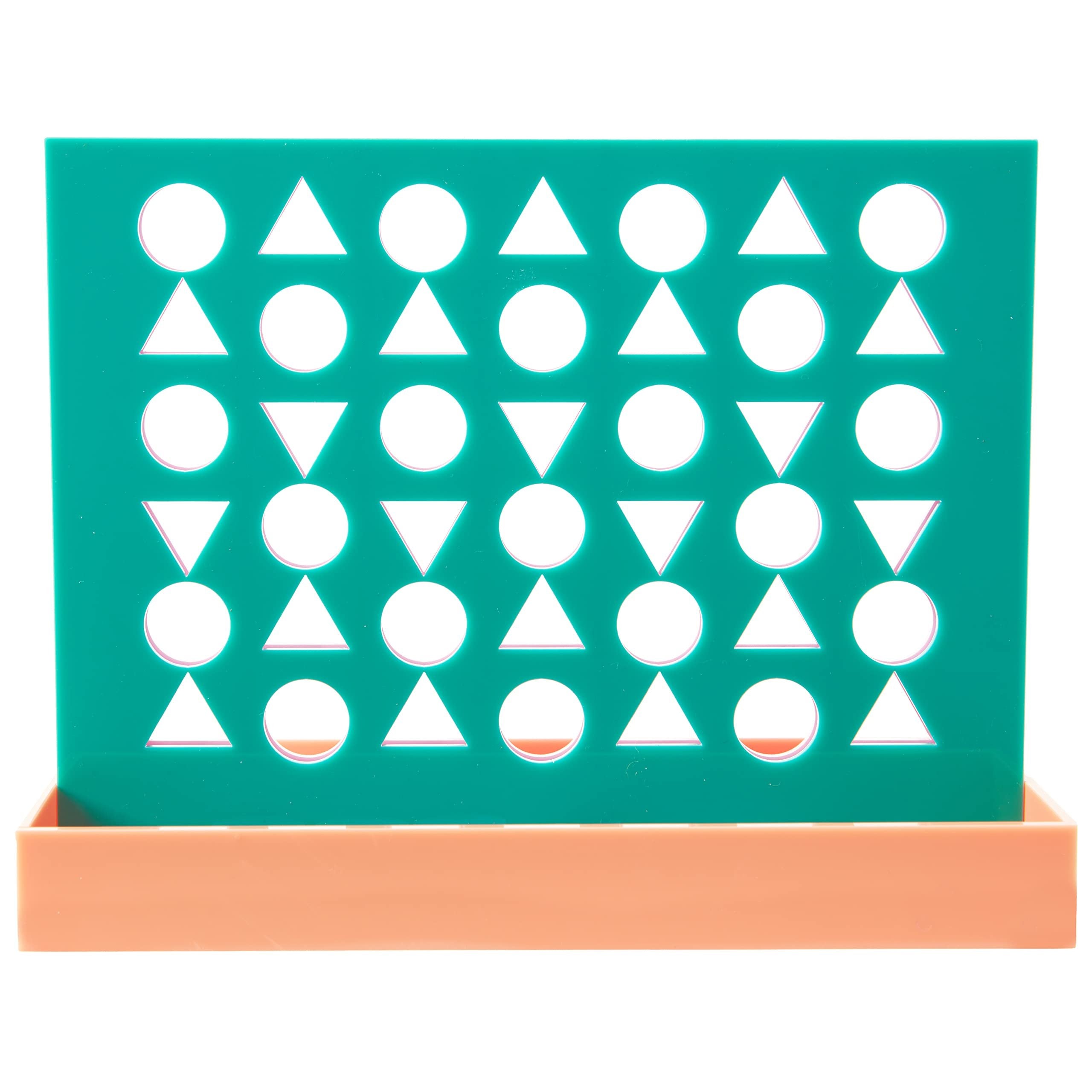 C.R. Gibson GMC4-24803 Kailo Chic Acrylic Connect Four Board Game for Kids, 8" W x 10.5" H, Multicolor, 43pcs