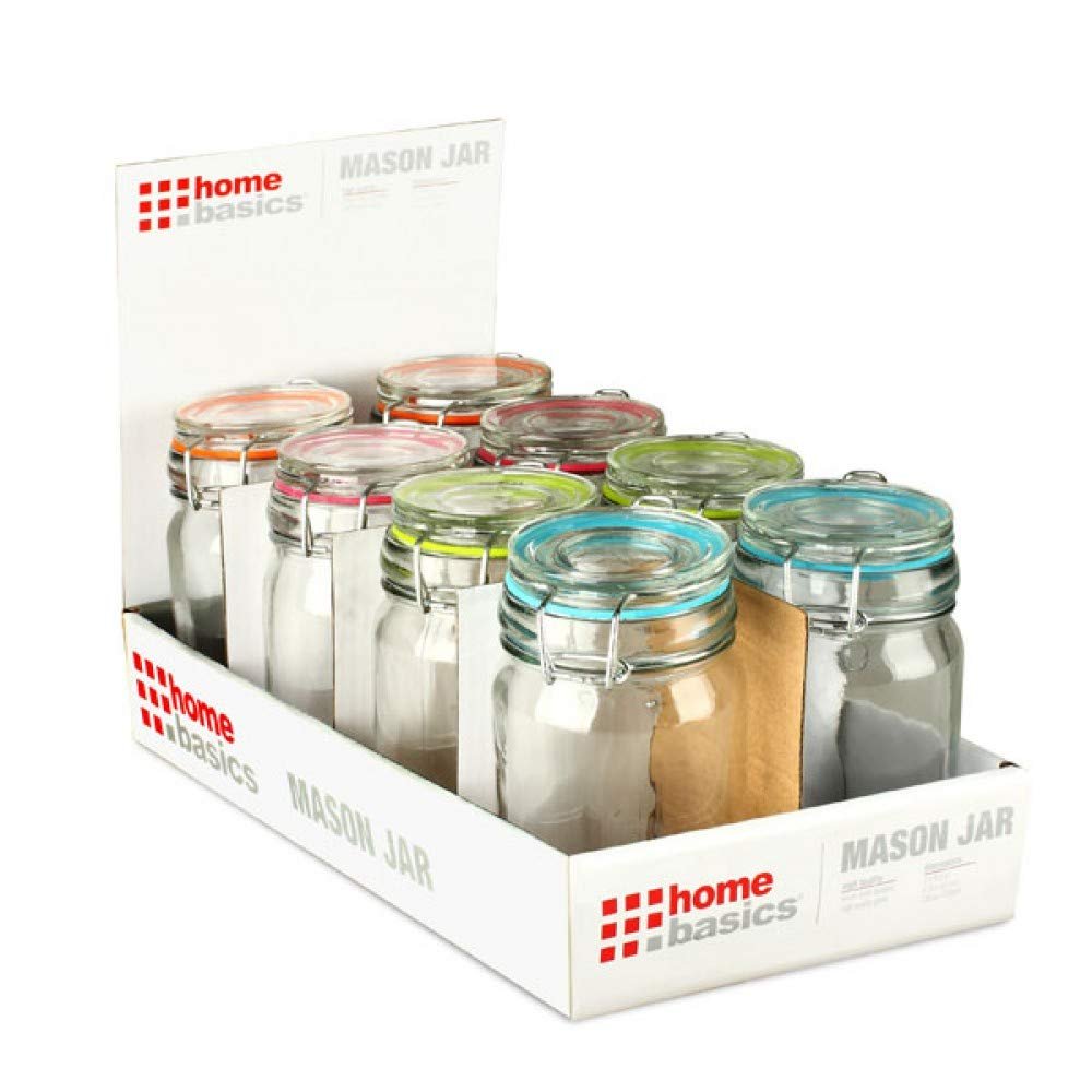 Home Basics Glass Canister in Pdq Asst