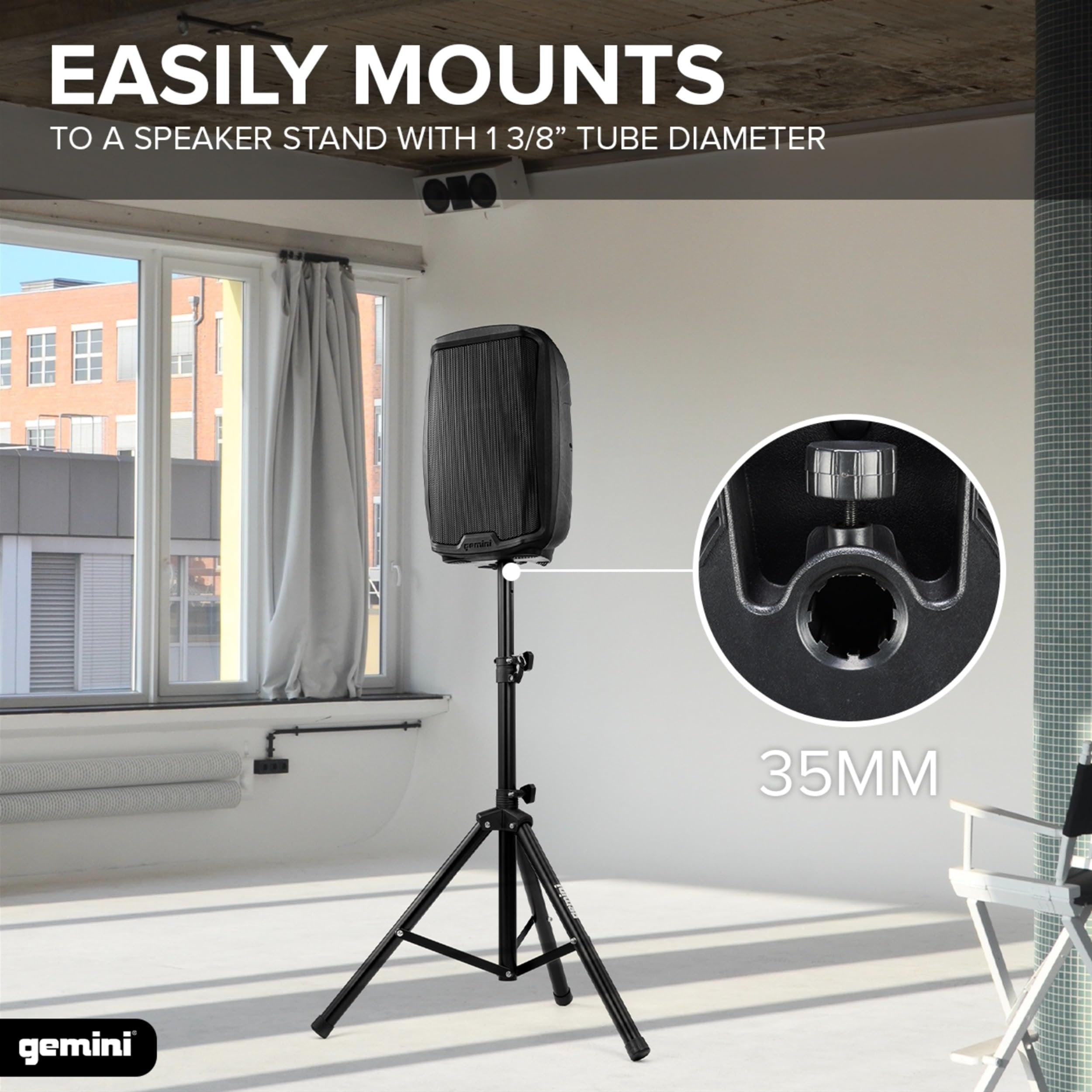 Gemini Sound AS-2110BT - 1000W Peak Power Bluetooth Loudspeaker with TWS, USB/SD Playback, FM Radio - Portable 10” PA System, High-Power Class D Amp for DJs, Parties & Events