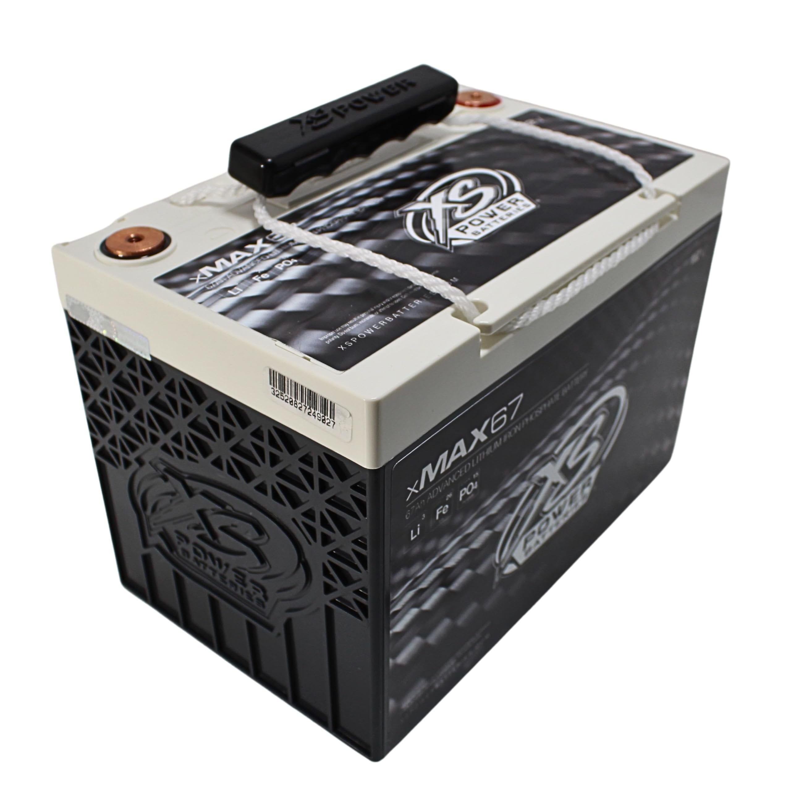 XS Power xMAX67 6000 Amp High-Performance 12V Lithium Battery for In-Car Audio Competition - 12 Volt 67Ah 15,000W LFP Powercell for Audio Systems - 22 lbs, Maintenance Free, Sealed Design