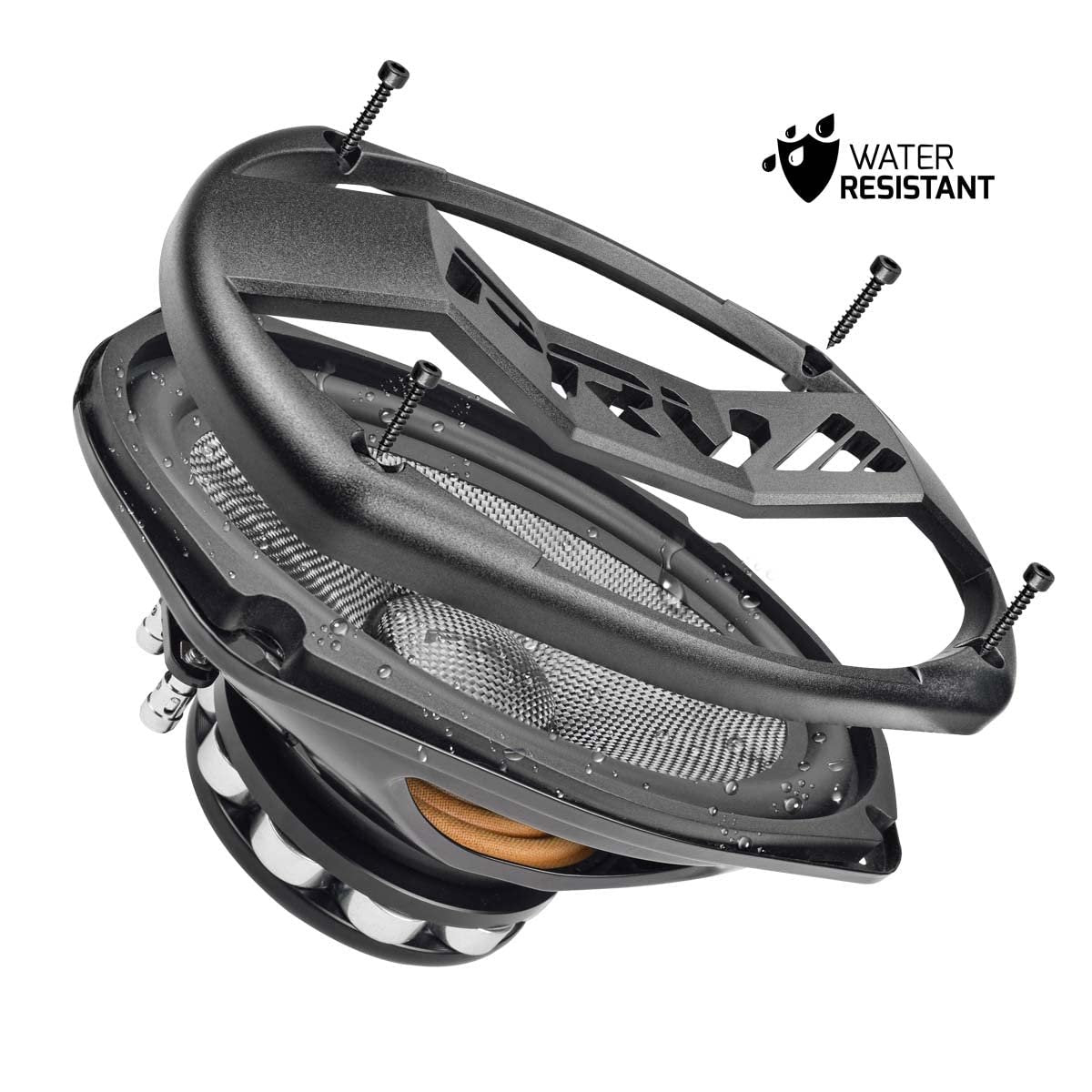 PRV AUDIO Carbon Fiber 6x9 Midrange Speaker 500 Watts 4 Ohm Neodymium 69MR500CF-NDY-4 Water Resistant Pro Audio Loudspeaker for Boat UTV 4-Wheeler Motorcycle (2 Speakers)