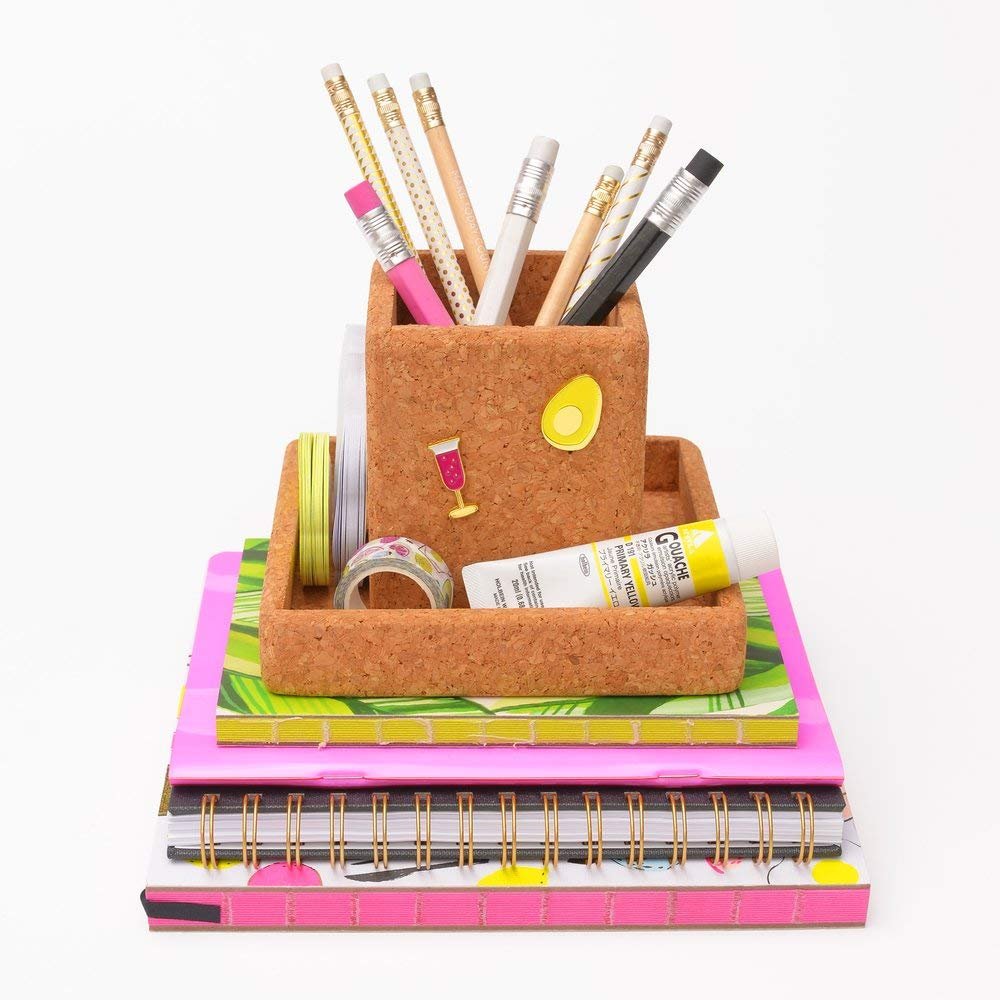 Mara-Mi Cork Pencil Cup with Tray